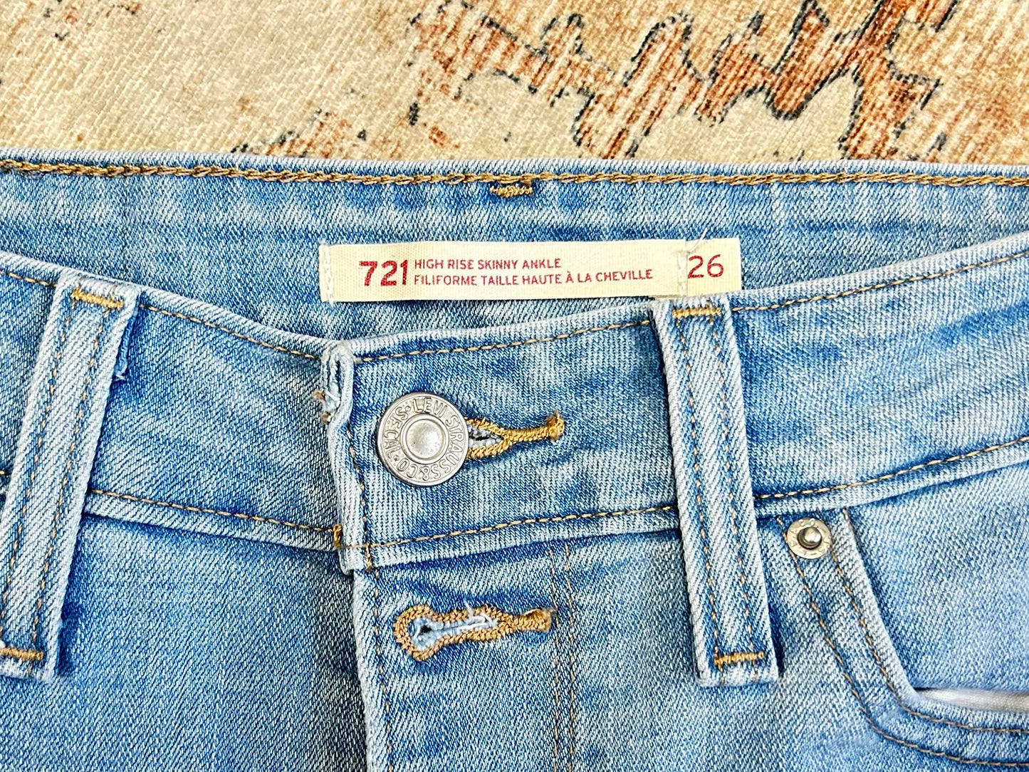 Levi 721 Skinny Ankle HR Jeans (26x26)