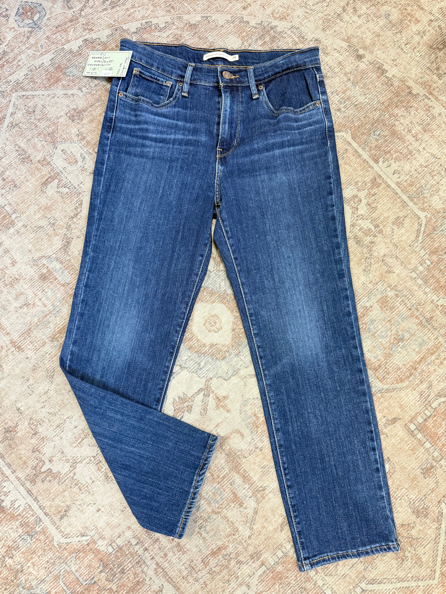 Levi 724 Straight HR Crop Jeans (28x25)