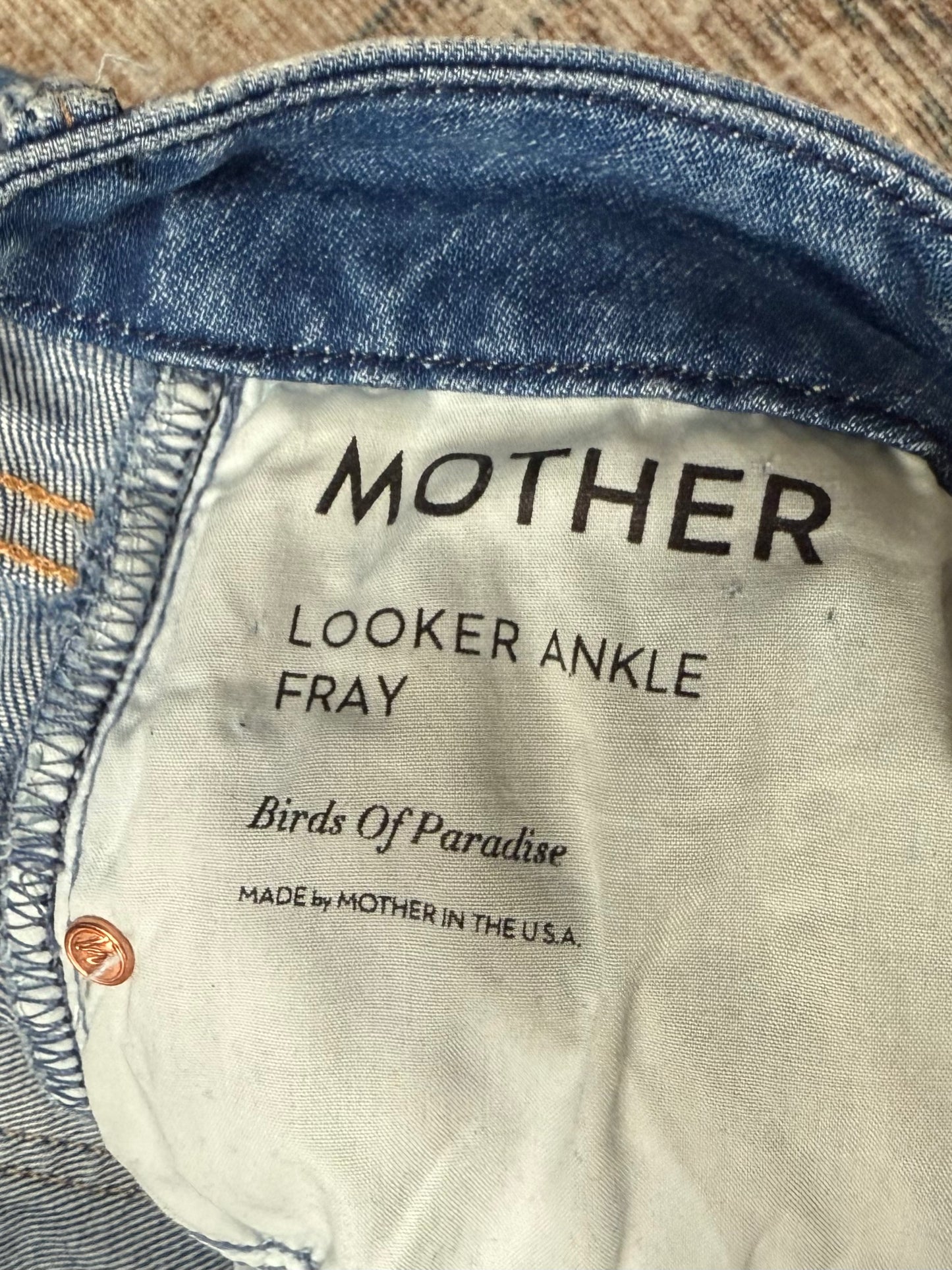 Mother Looker Ankle Fray HR Jeans (27x28)