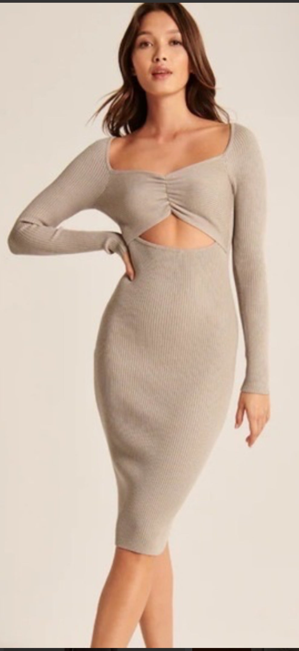 Abercrombie Front Cut Midi Dress (S)