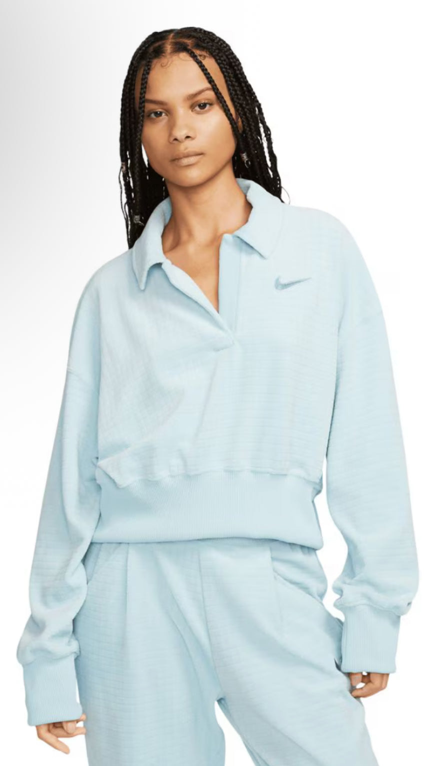 Nike Velour Polo Sweatshirt (S)