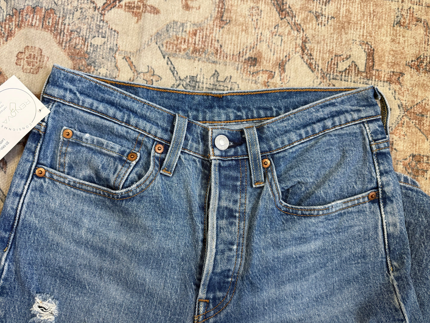 Levi 501 Skinny HR Jeans (26x28)