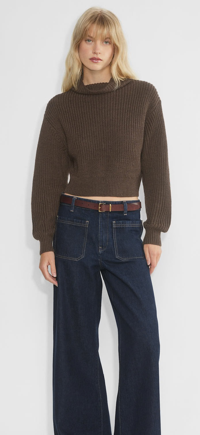 Aritzia Wilfred Montpellier Merino Waist Turtleneck (M)