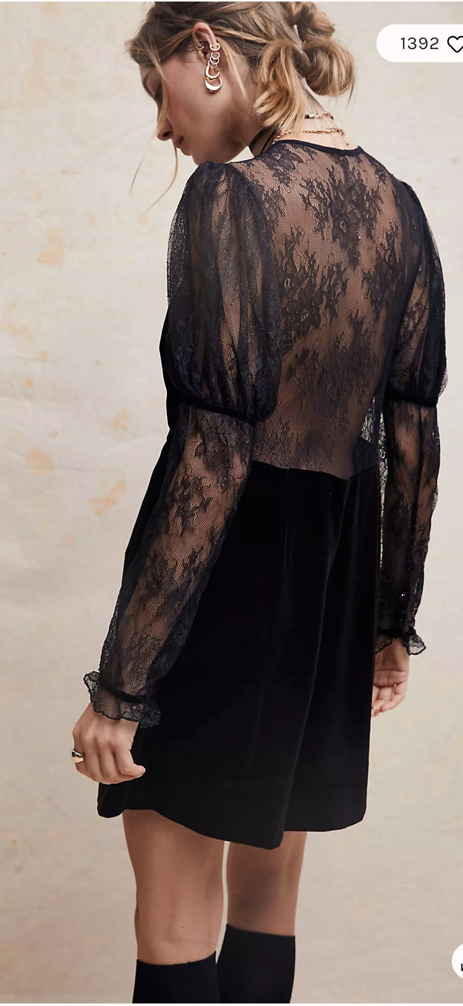 Free People Midnight Hour Mini Dress (L)
