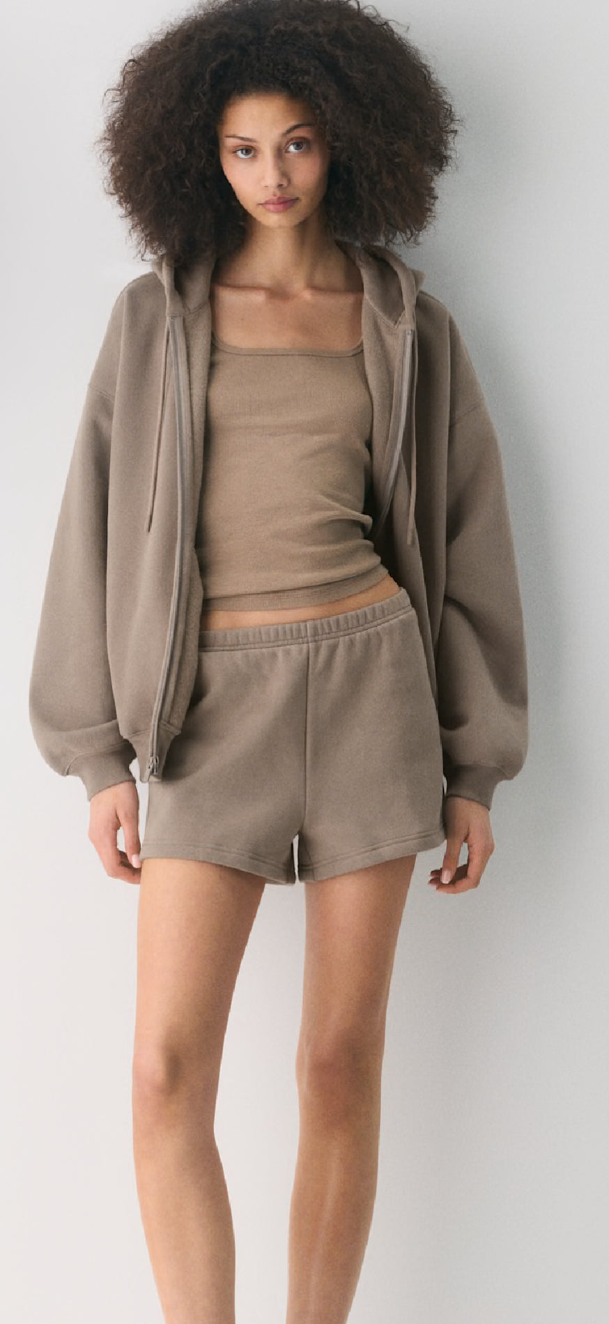 Aritzia TNA Sweatfleece Perfect HR Short (2XL)