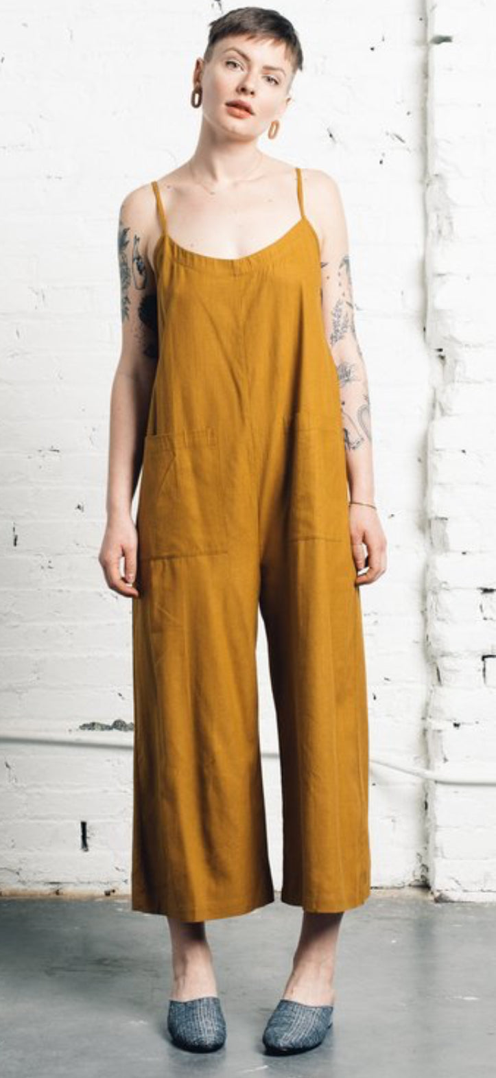 Ali Golden Wide Leg Patch Pocket Jumper (S)