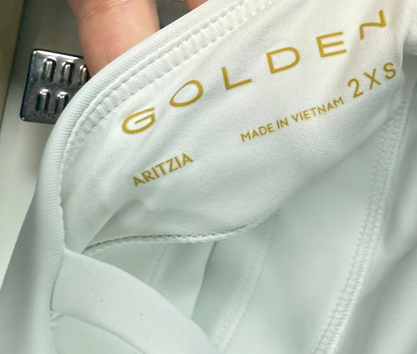 Aritzia Golden High Neck Longline Bra (2XS)