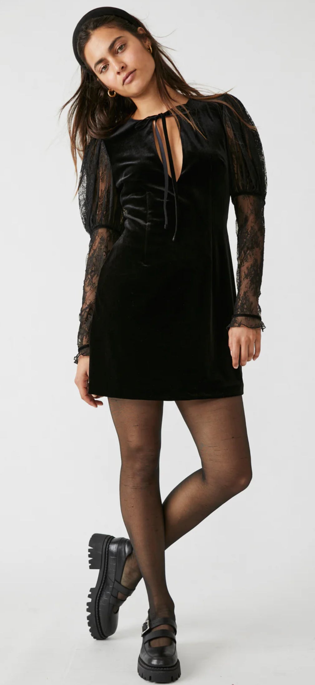 Free People Midnight Hour Mini Dress (L)