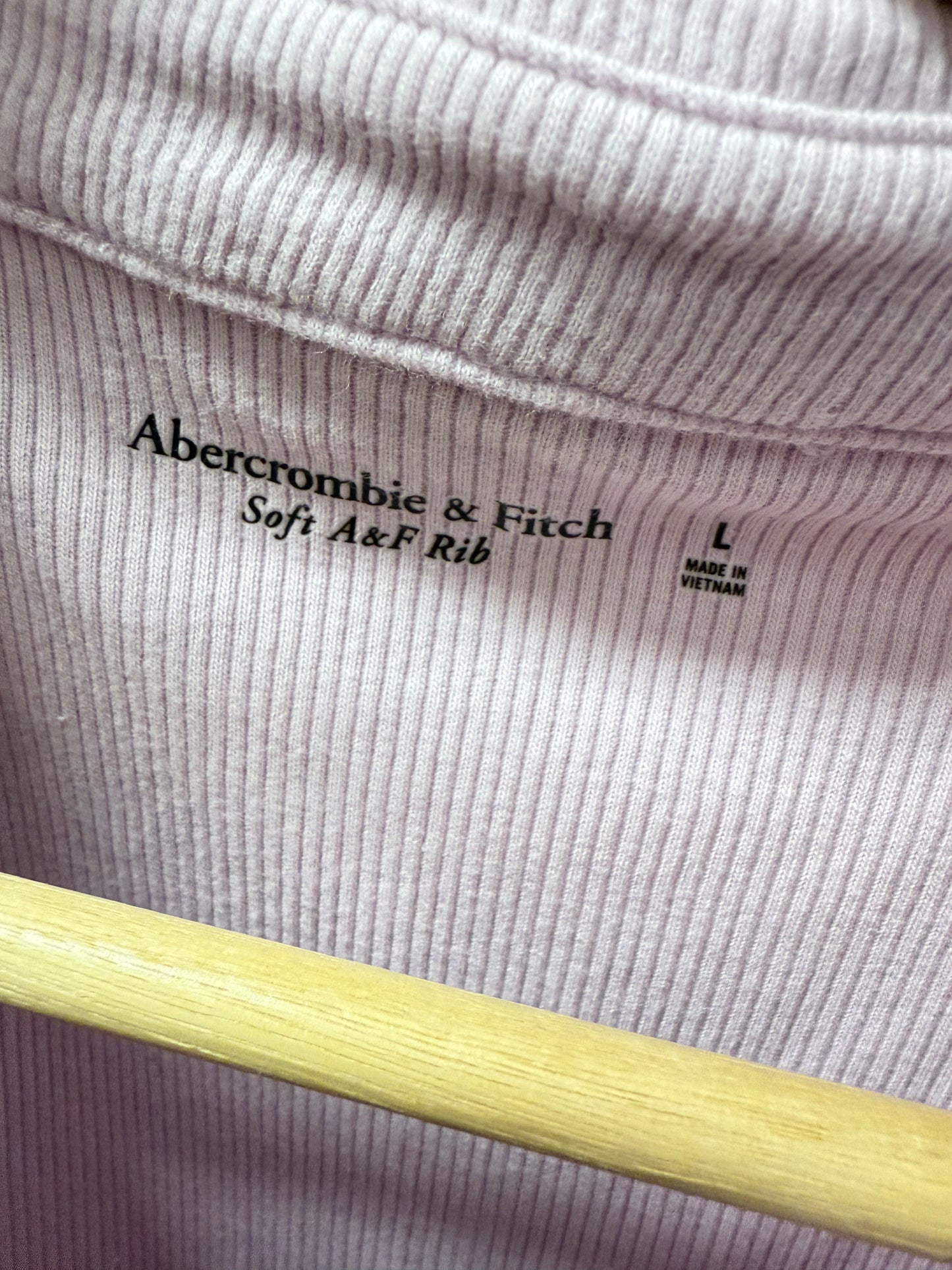 Abercrombie Soft Ribbed Collared Henley Bodysuit (L)