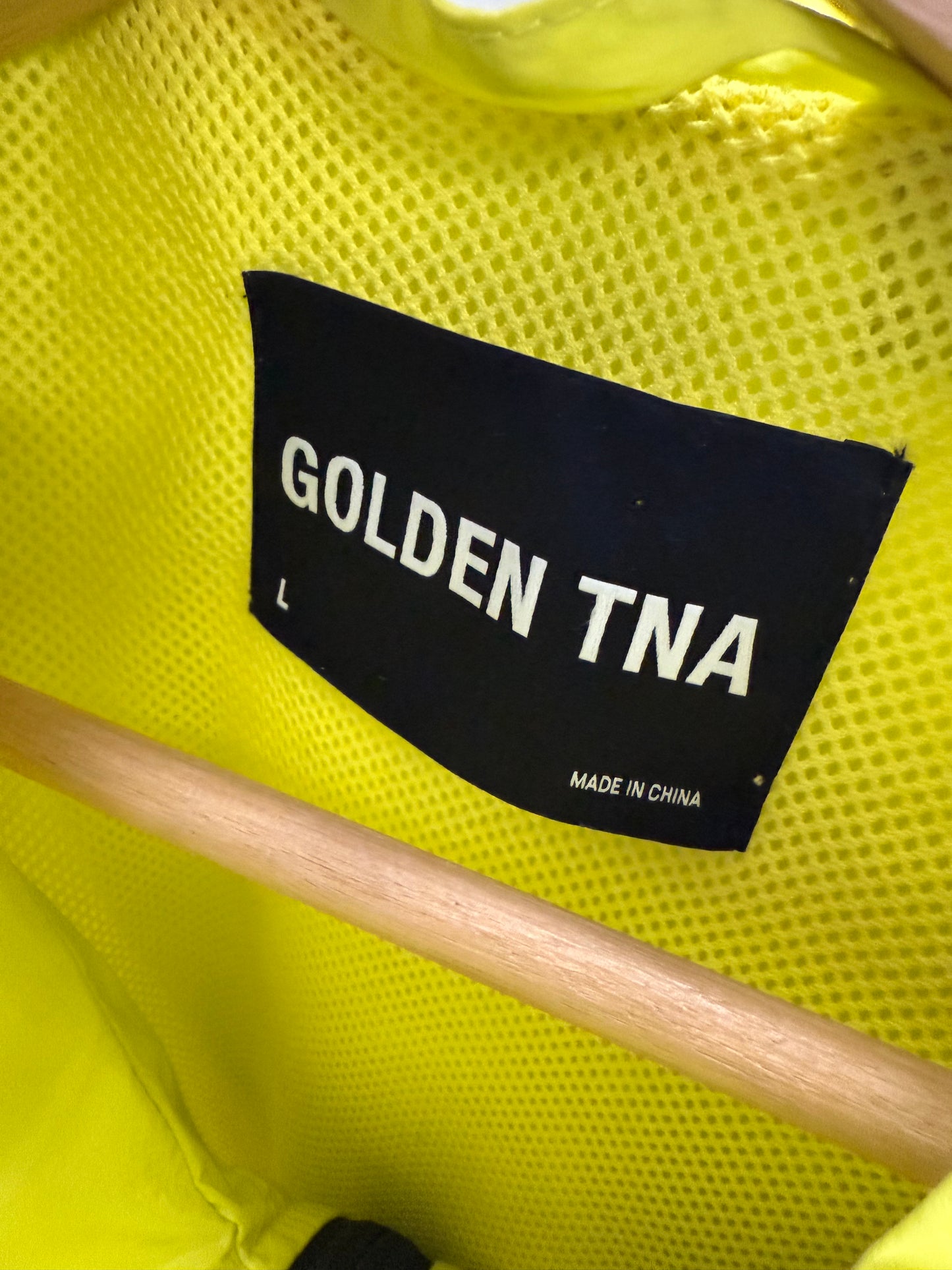 Aritzia Golden Reflective Lined Windbreaker (L)