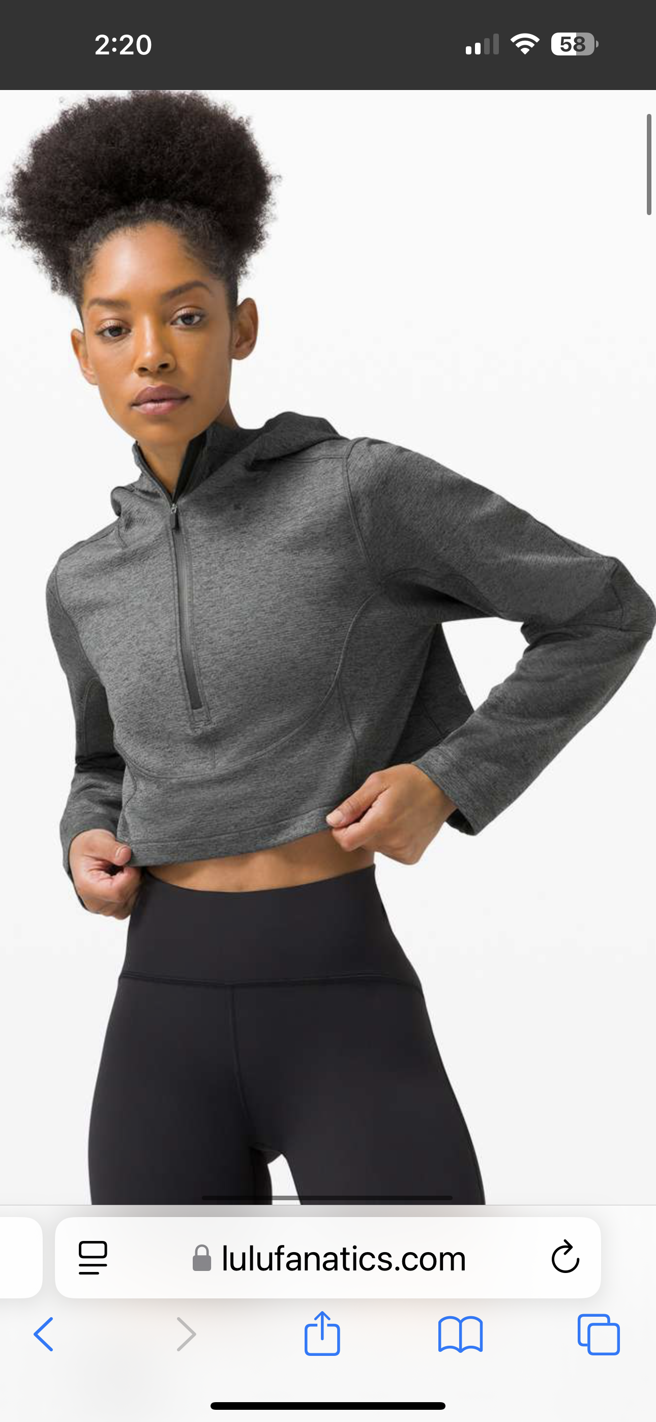 Lululemon Unleash Strength Crop Hoodie (6) (L/XL)