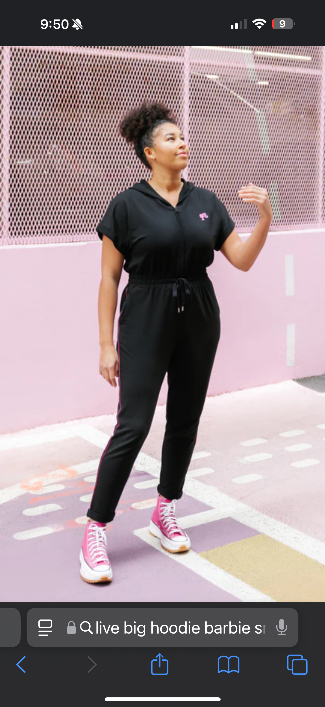 Smash & Tess Live Big Barbie Hoodie Romper (M)