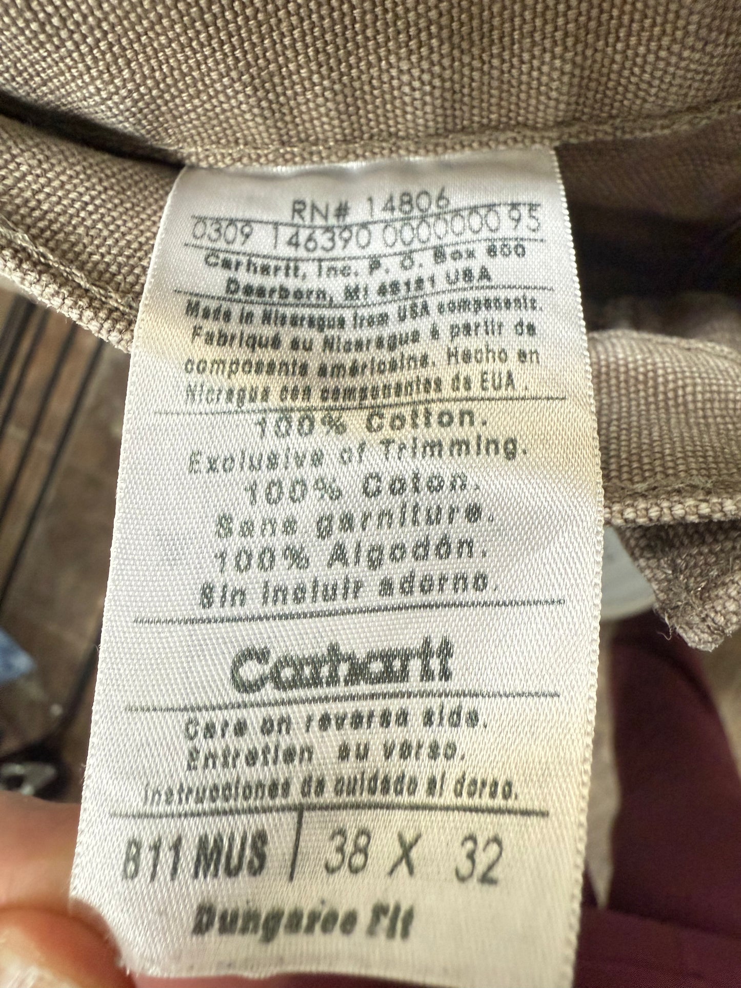Carhartt Dungaree Fit Work Pant (38x32)