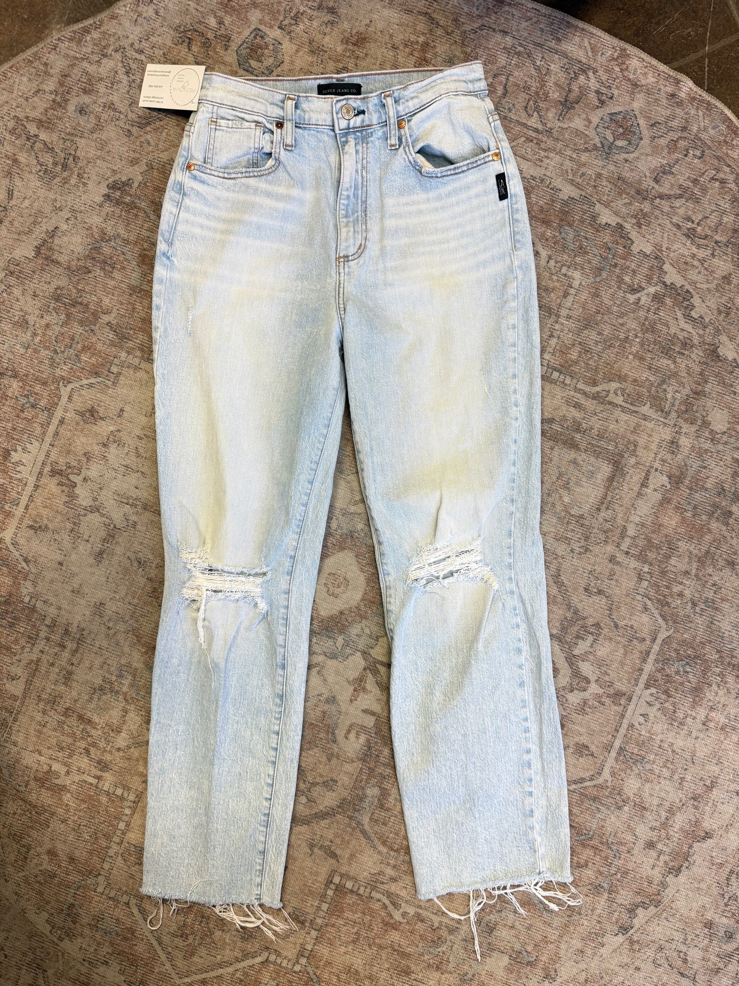 Silver Highly Desirable Straight HR Jeans (27x28)