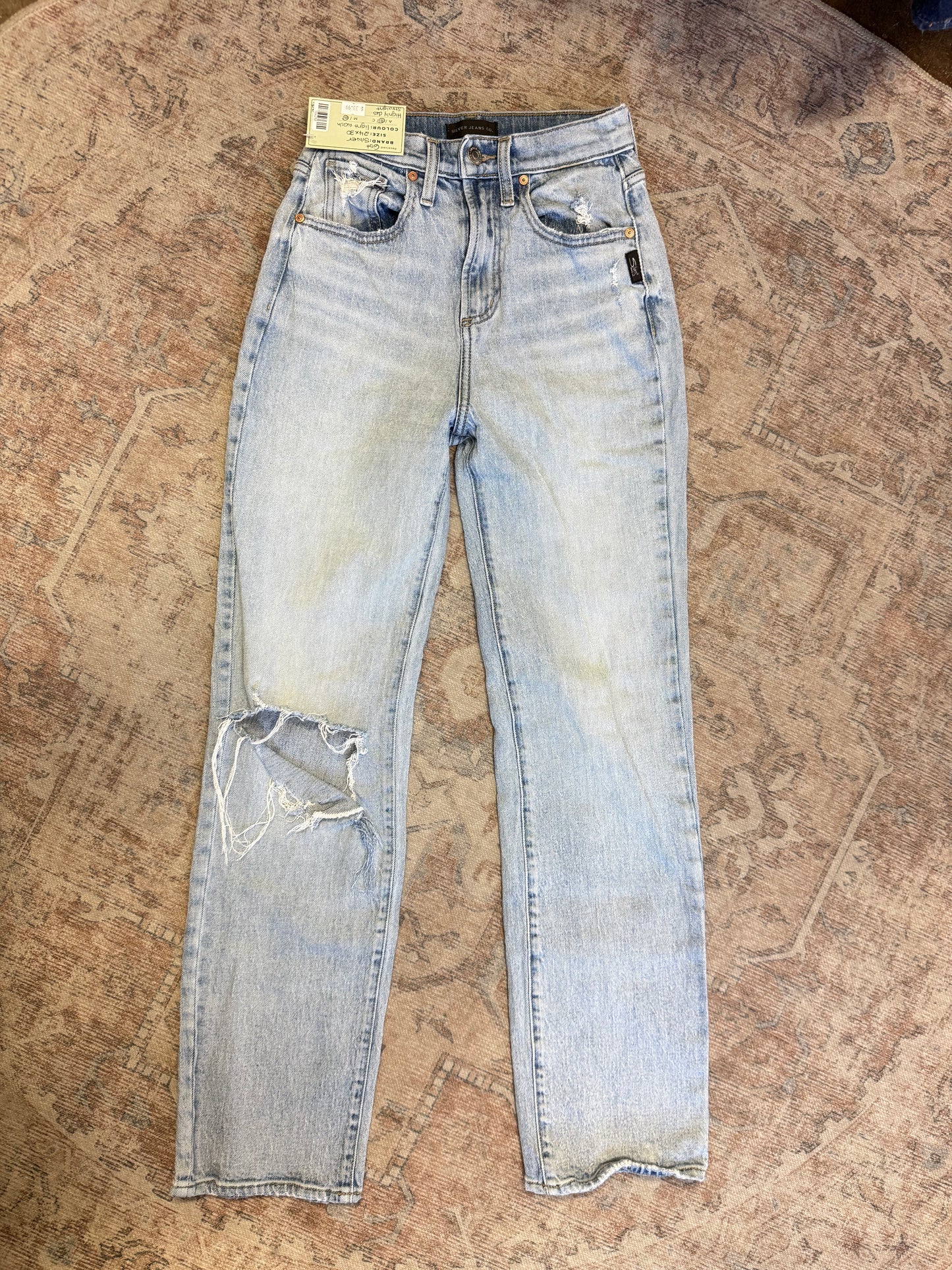 Silver Highly Desirable Straight HR Jeans (24x30)
