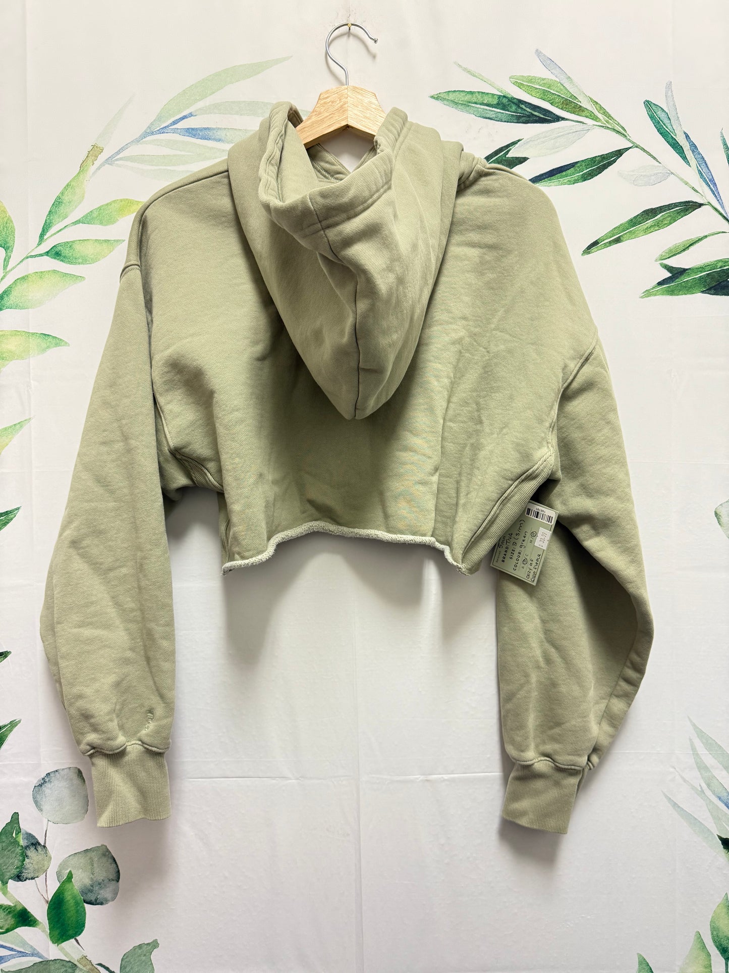 Aritzia TNA CozyAF Fleece Crop Hoodie (2 = S/M)