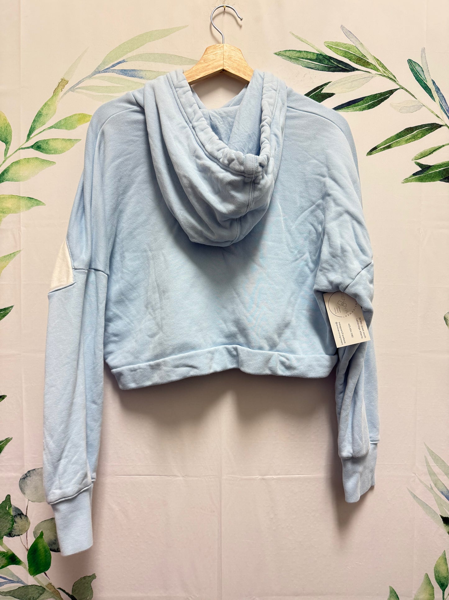 Adidas Big Logo Oversized Crop Hoodie (XS)