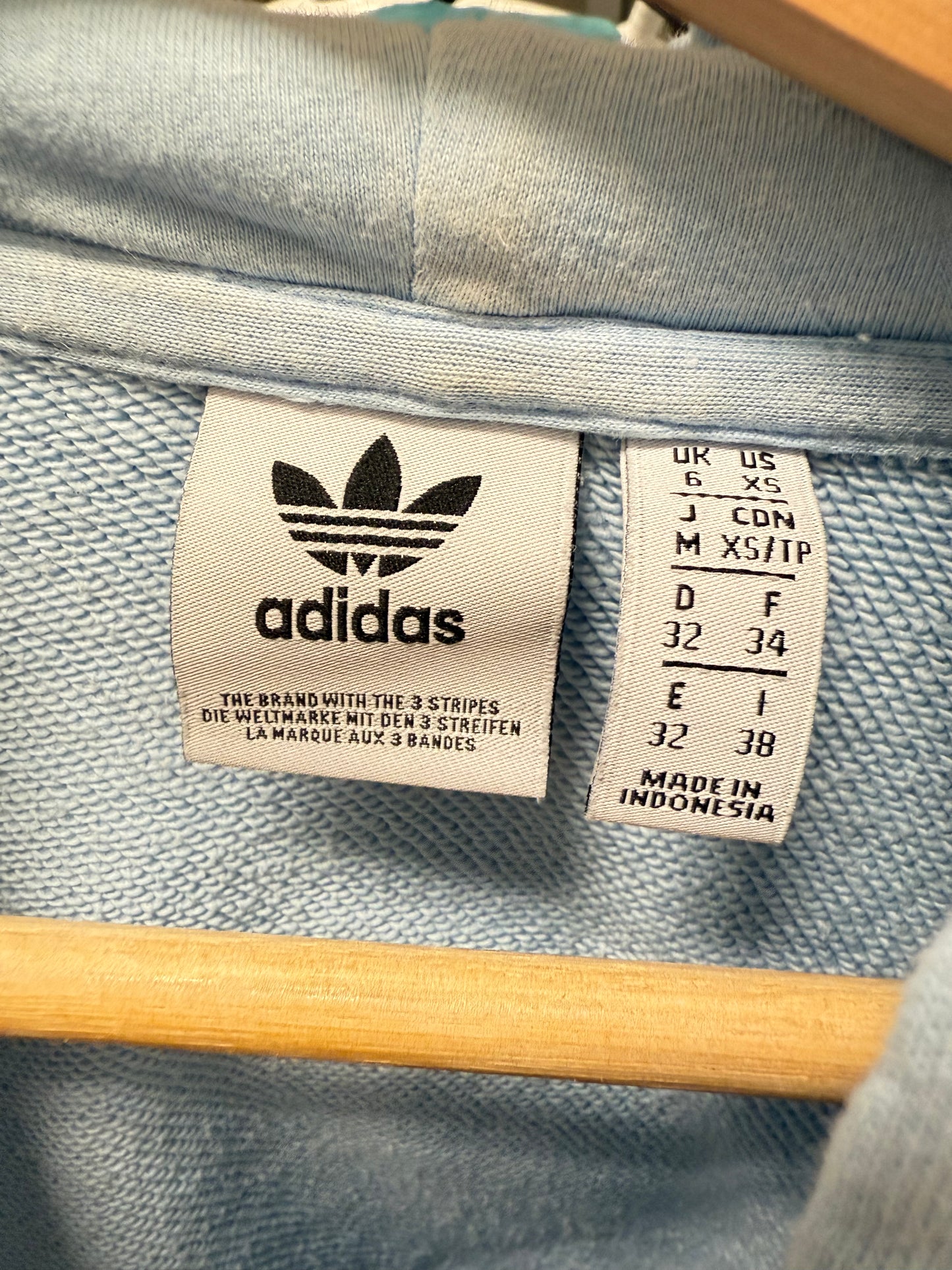 Adidas Big Logo Oversized Crop Hoodie (XS)