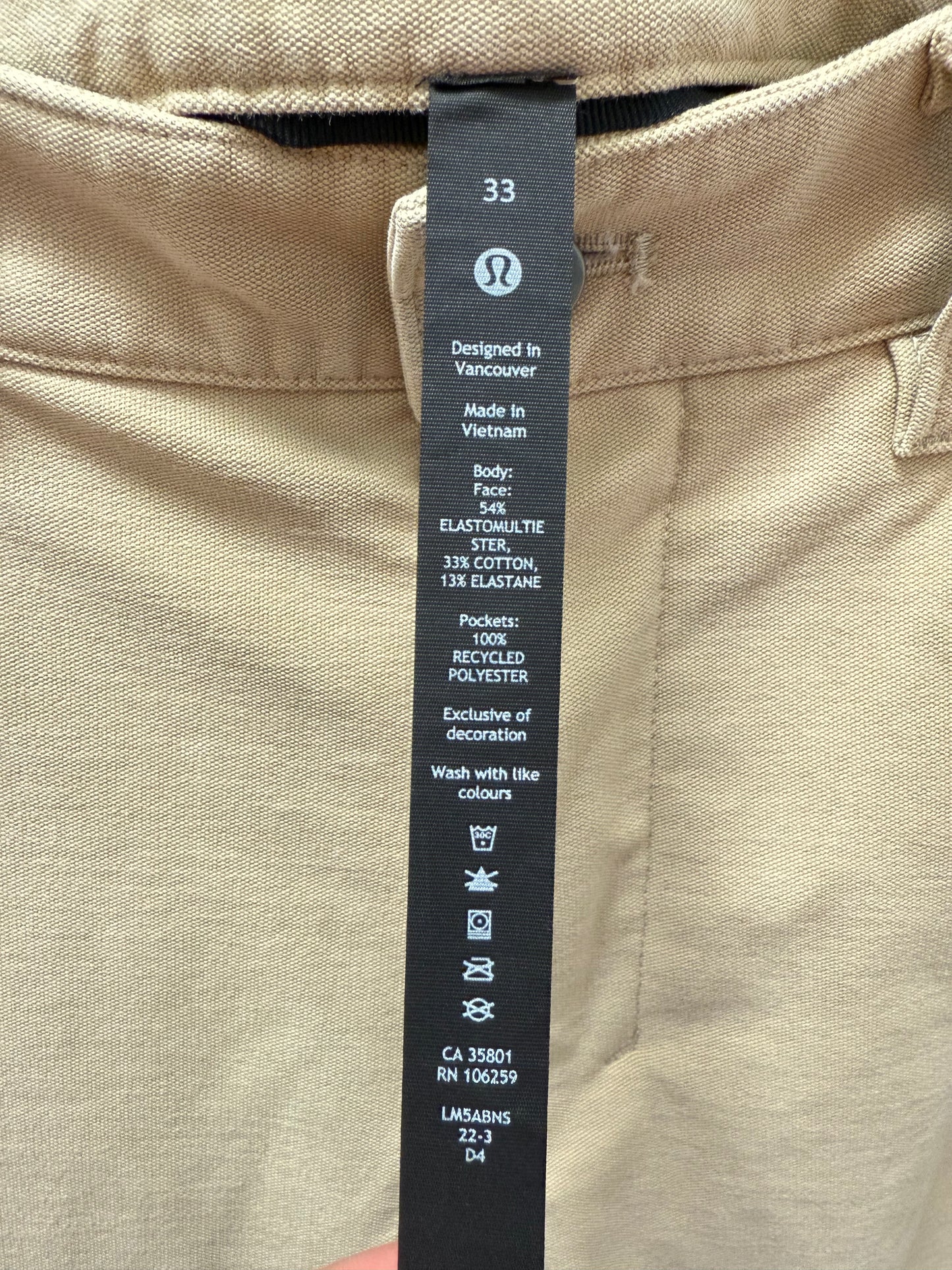 Lululemon ABC Pant Slim (33x32)