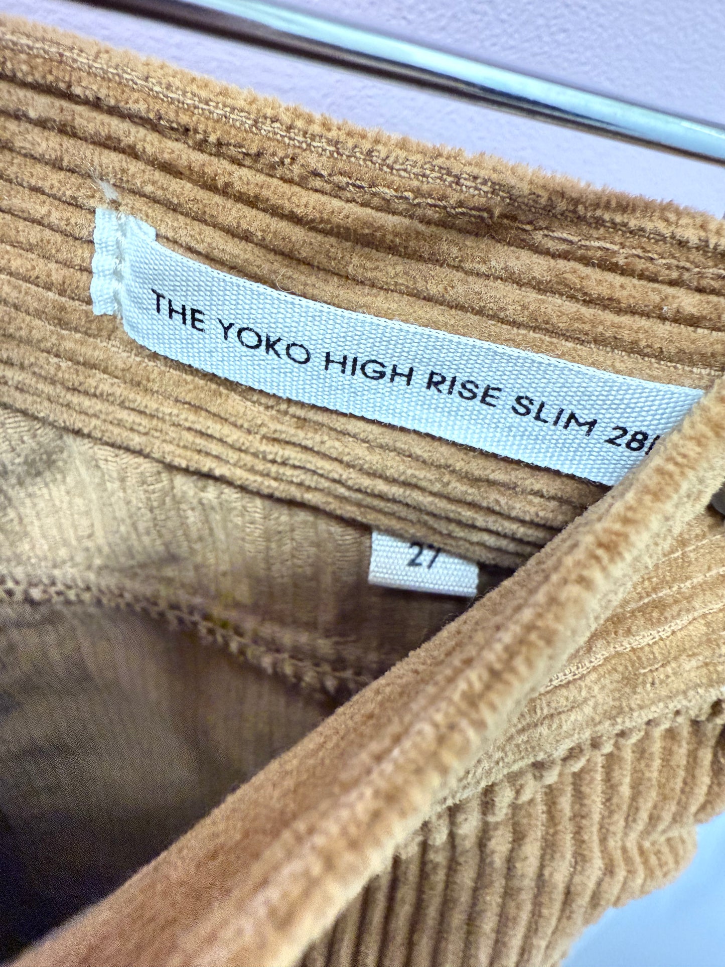 Denim Forum Yoko Slim HR Cord Pant 28” (27)