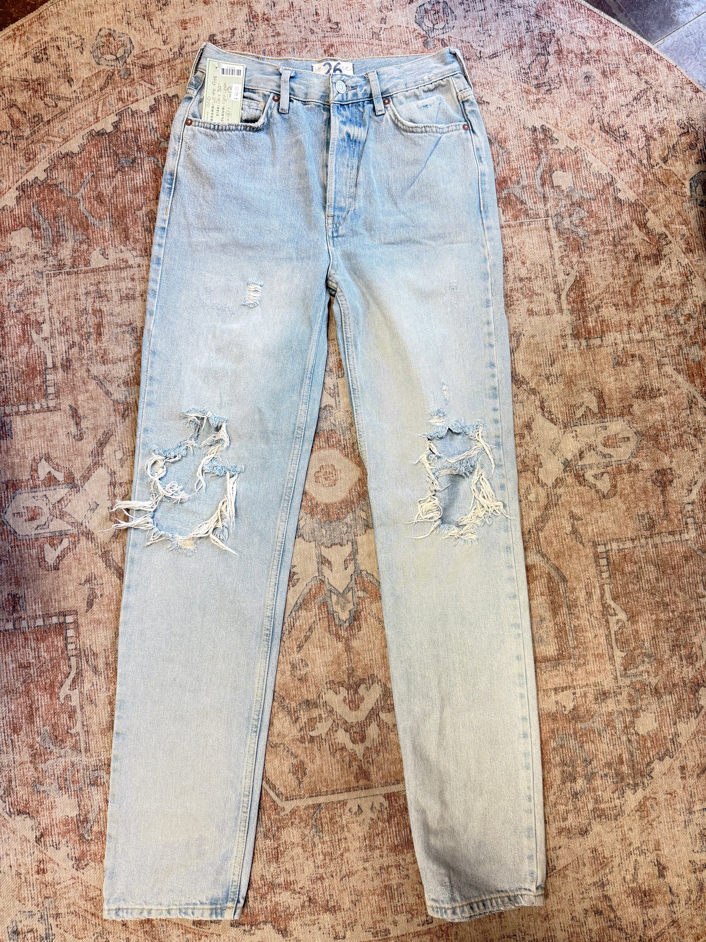 Free People Straight HR Jeans (26x32)