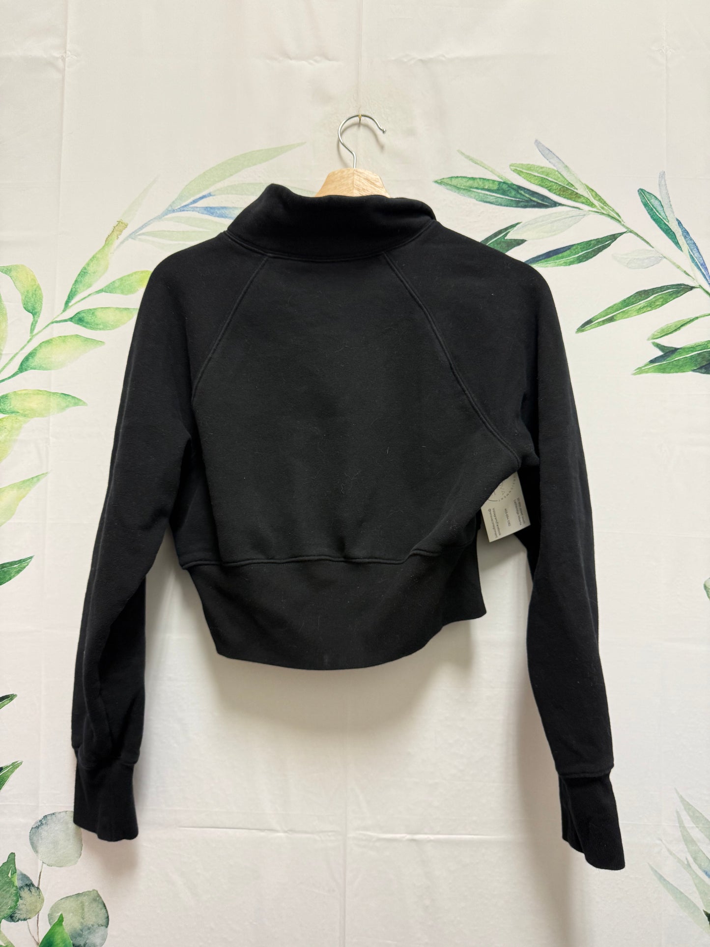 Aritzia TNA Cozyfleece Perfect Cropped Half Zip (M)