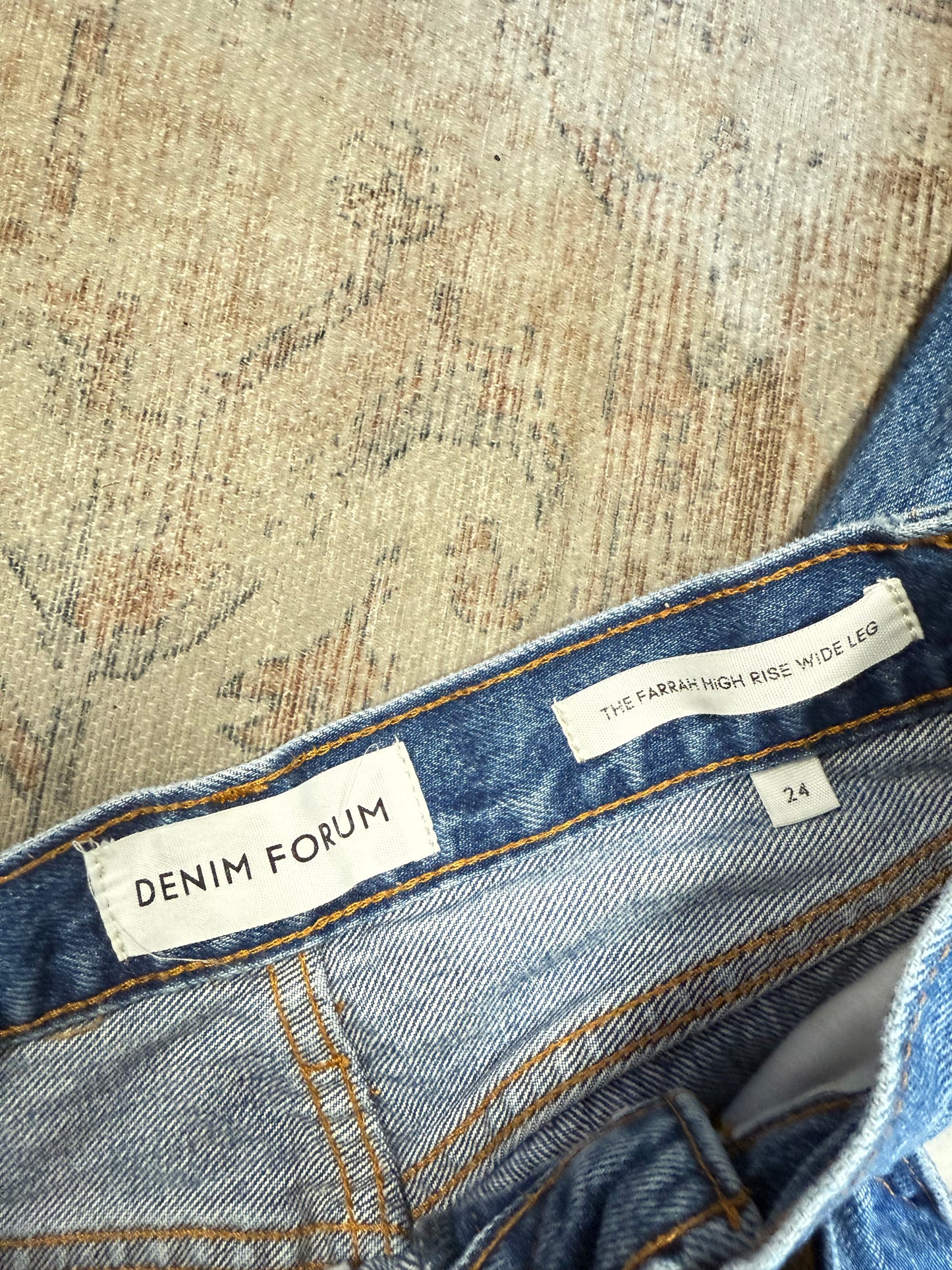 Denim Forum Farrah Wide Leg HR Jeans (24x27)