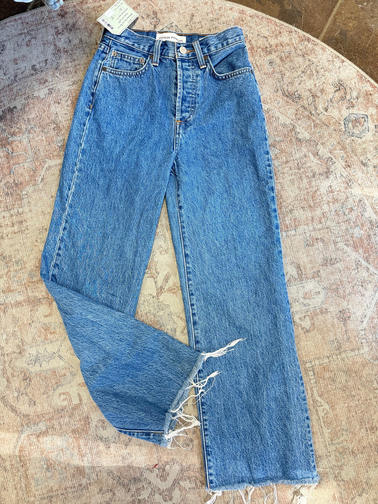 Denim Forum Farrah Wide Leg HR Jeans (24x27)