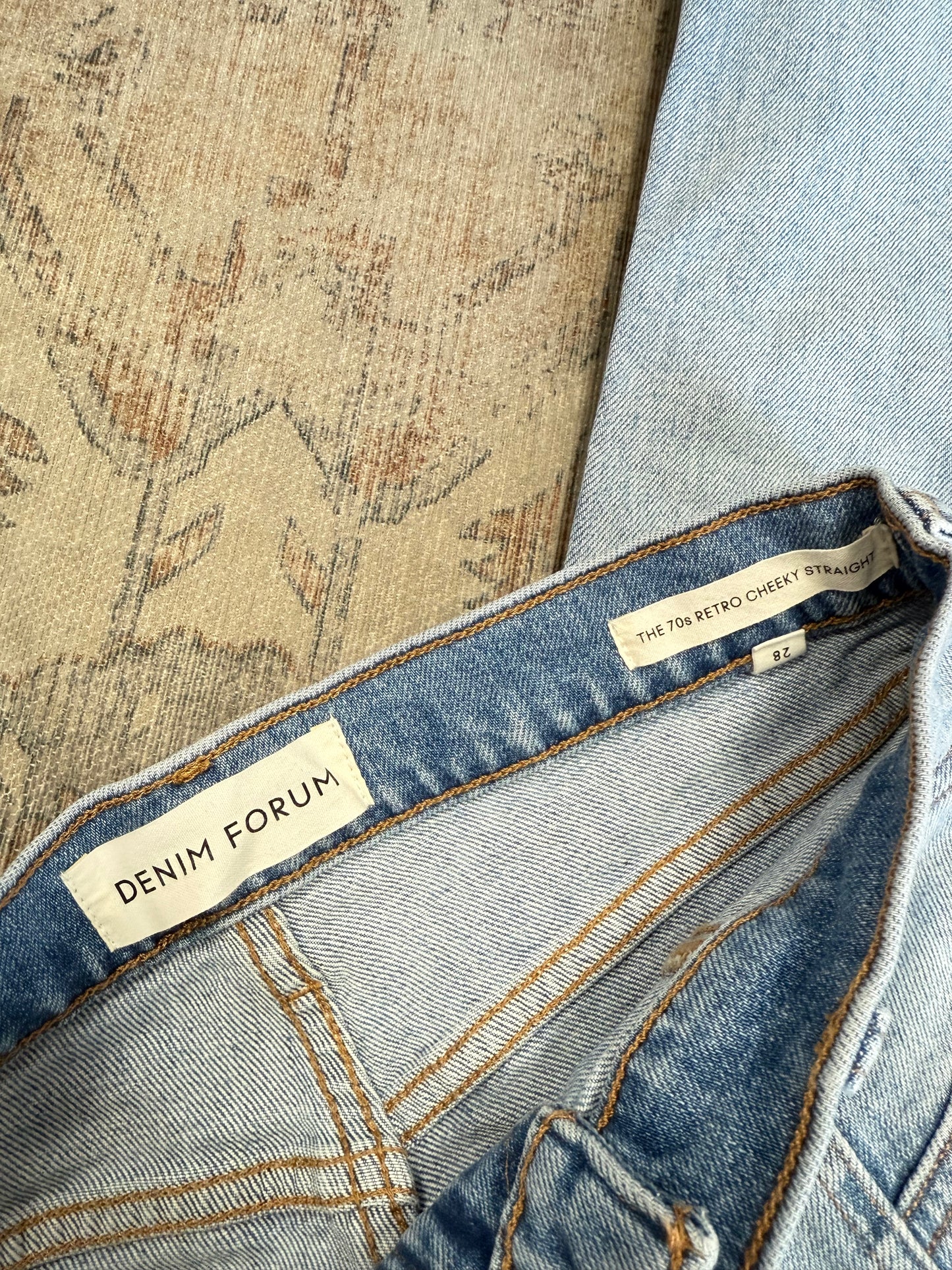 Denim Forum Retro Cheeky Straight HR Jeans (28x28)