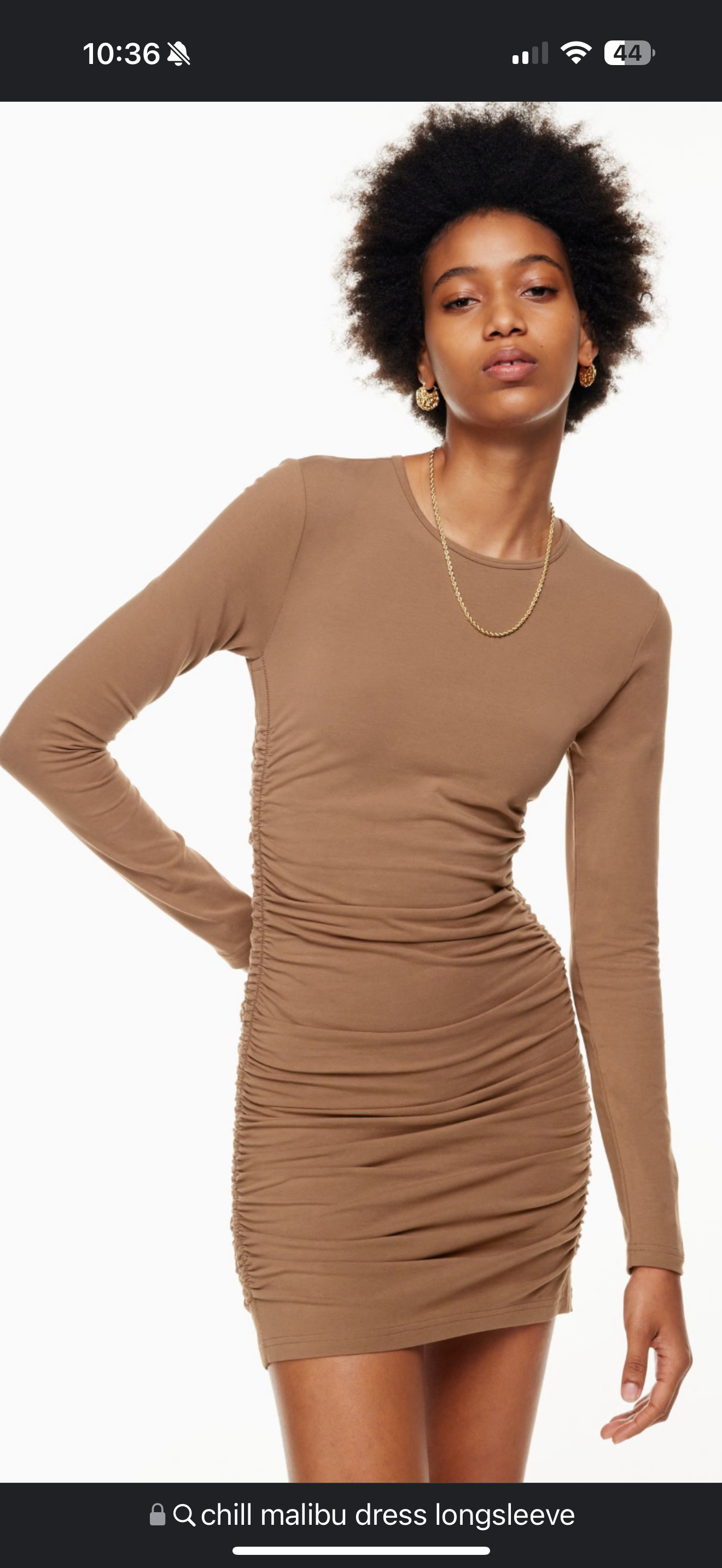 Aritzia TNA Chill Malibu Longsleeve Dress (S)