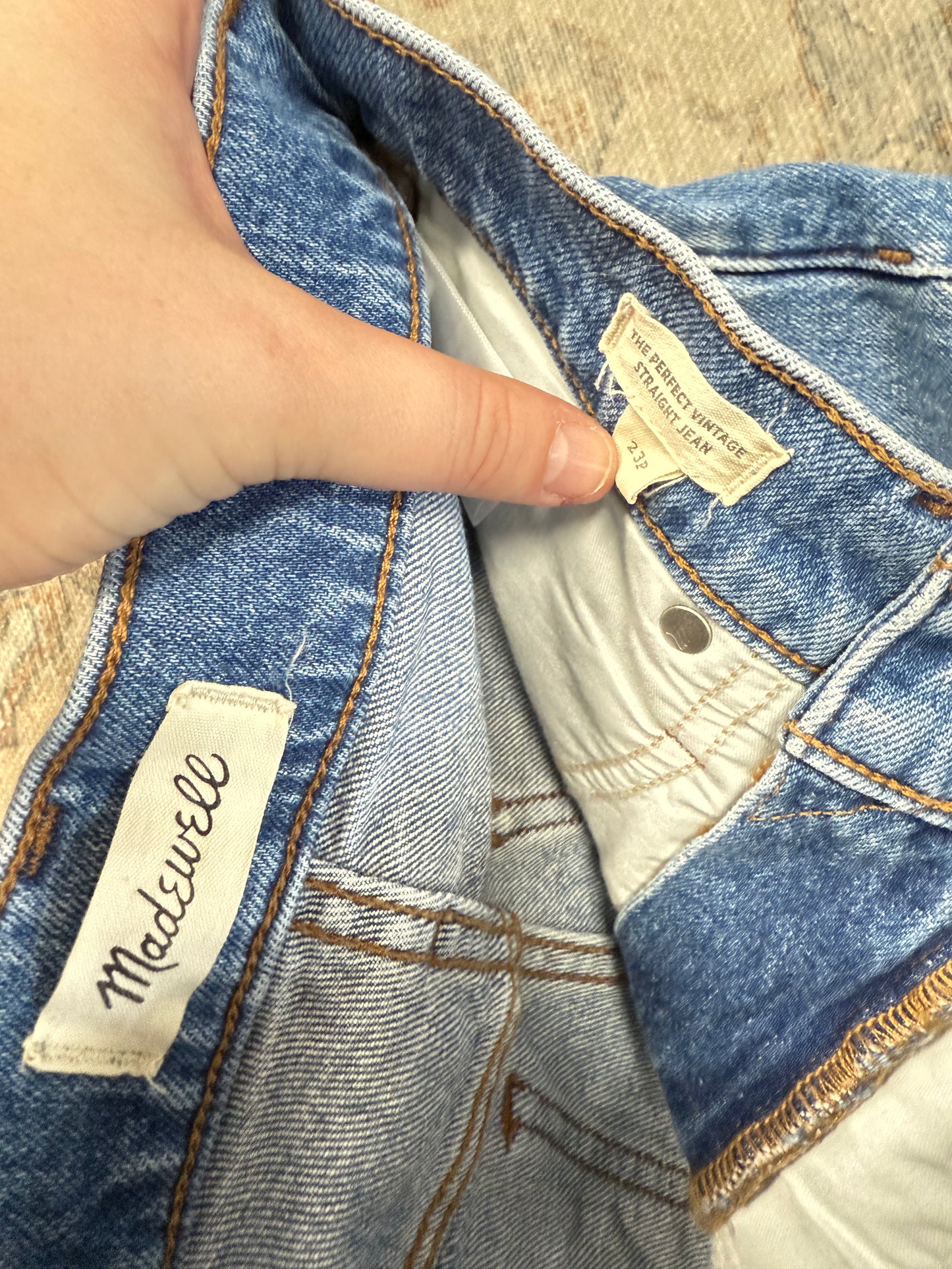 Madewell Perfect Vintage Straight HR Jeans (23x26)