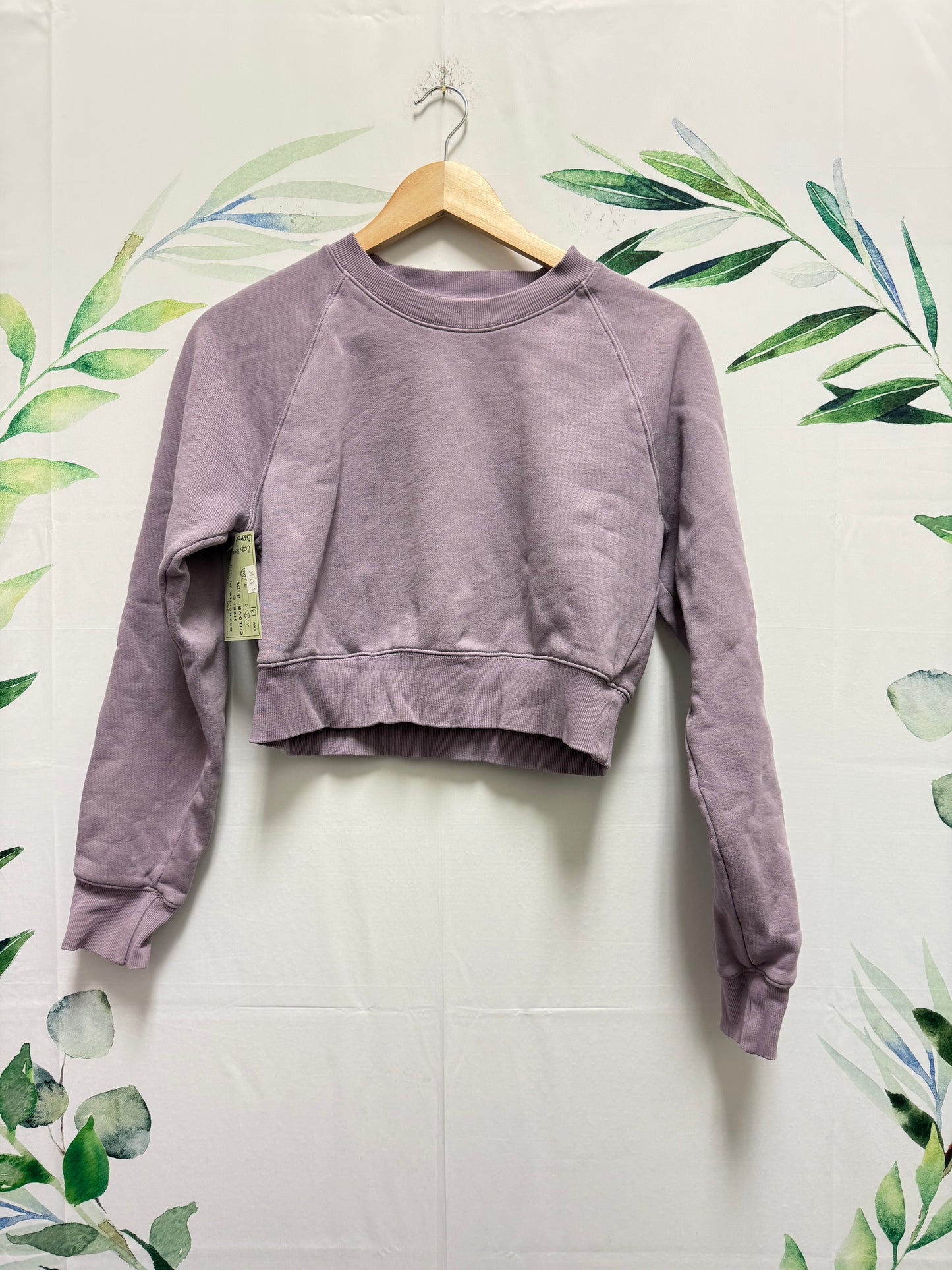 Aritzia TNA Cozyfleece Cropped Crew (S)