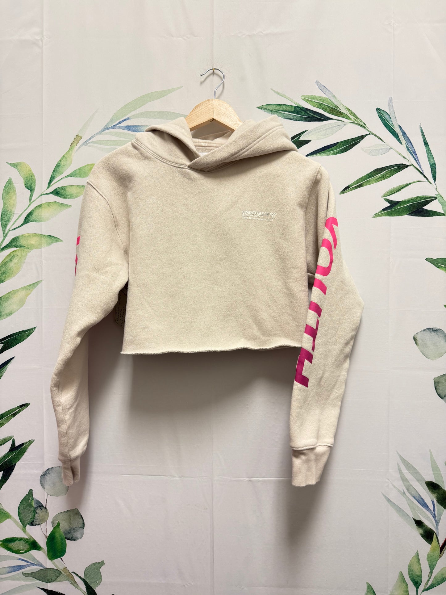 Aritzia TNA Sweatfleece Perfect Crop Hoodie (XS)