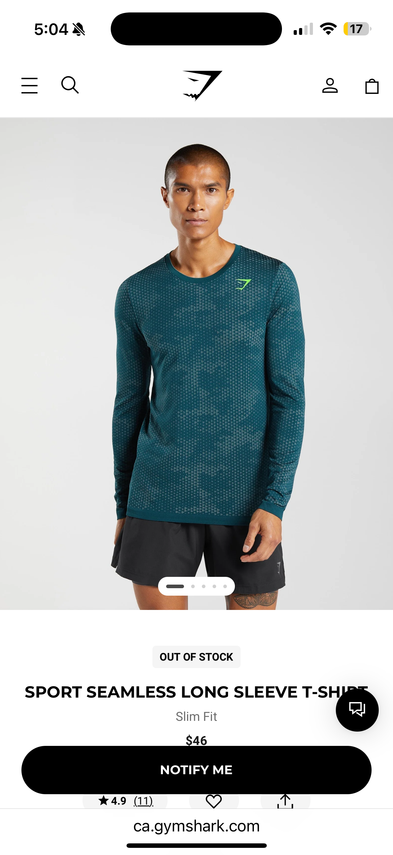 Gymshark Sport Seamless Longsleeve (L)