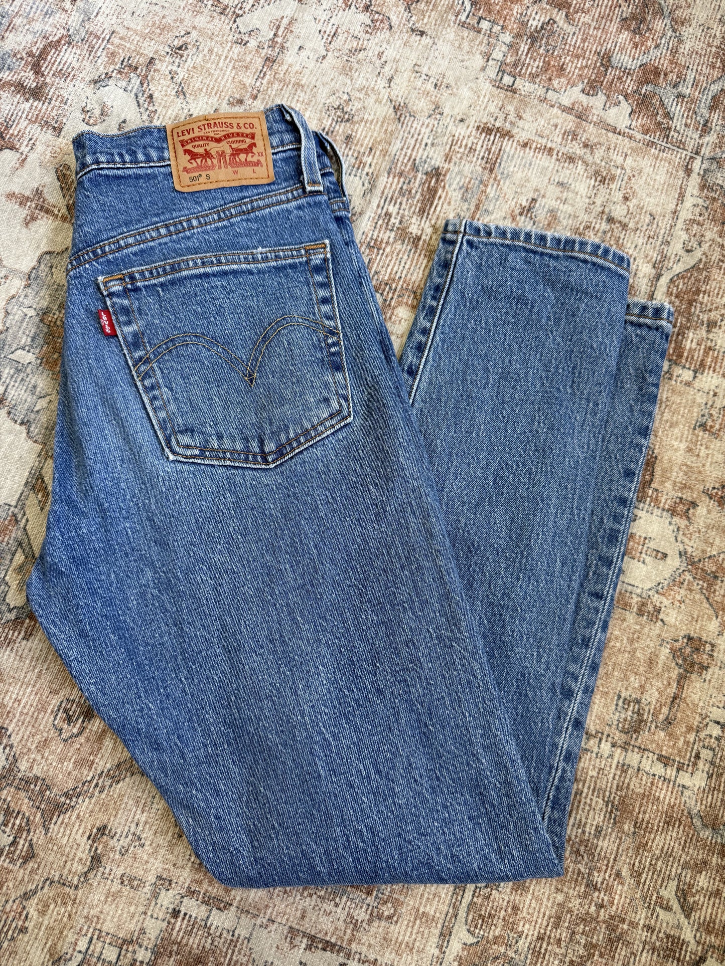 Levi 501 Skinny HR Jeans (26x28)