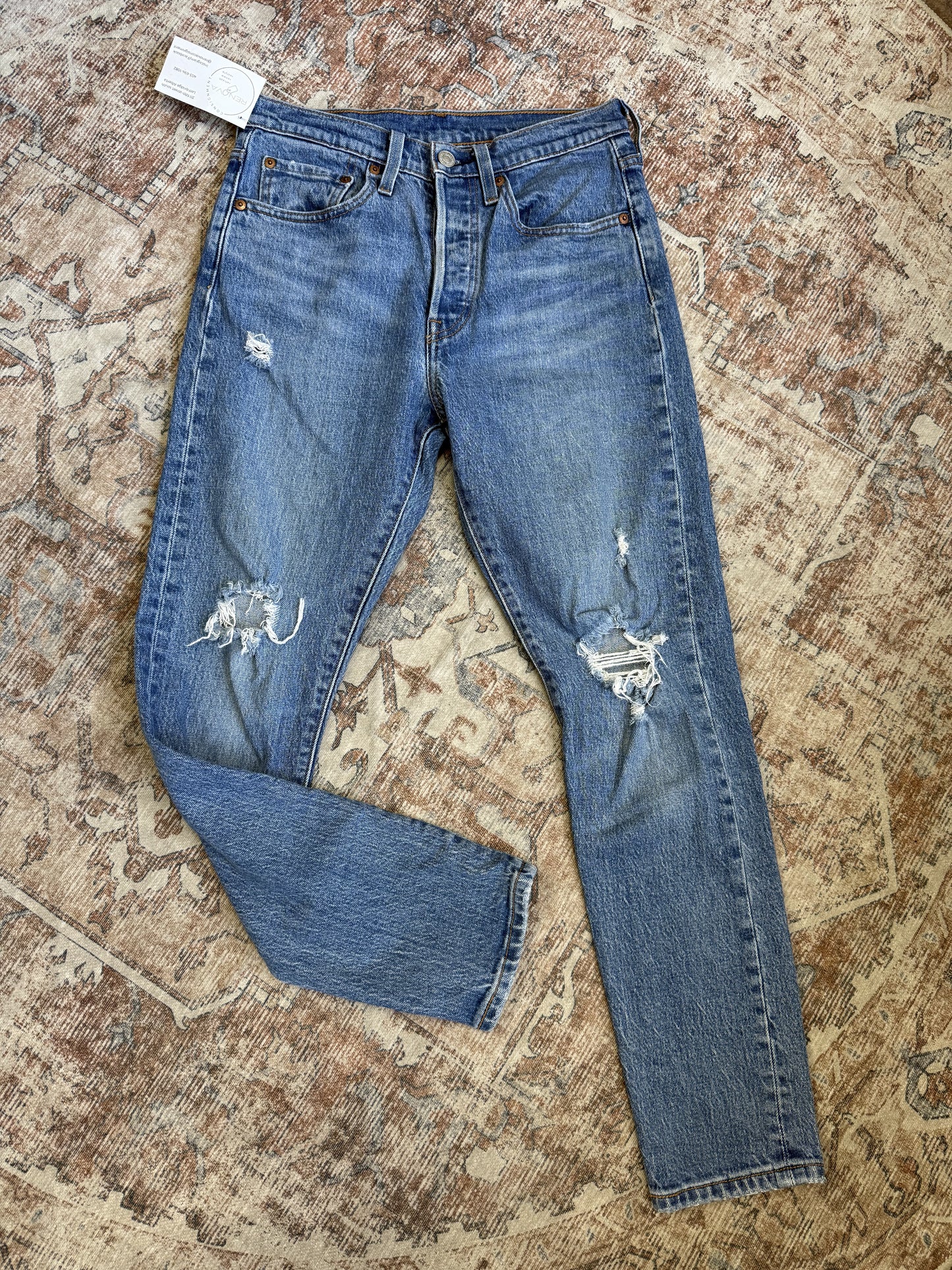 Levi 501 Skinny HR Jeans (26x28)
