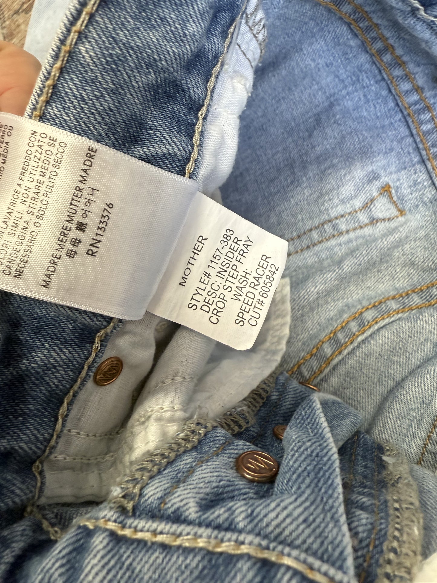 Mother Denim Insider Fray HR Jeans (25x26)