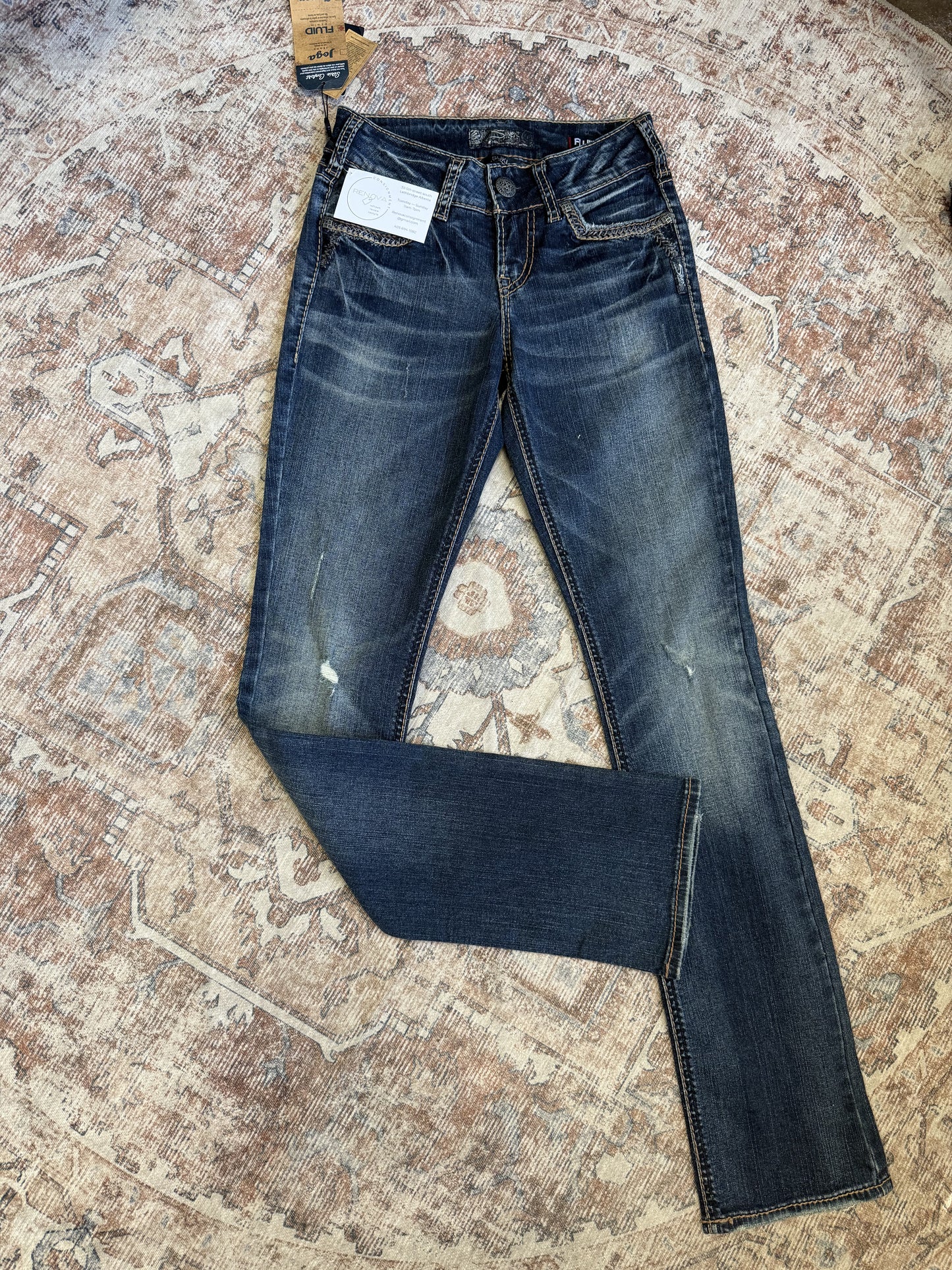 Silver Mini Bootcut Jeans (24x33)