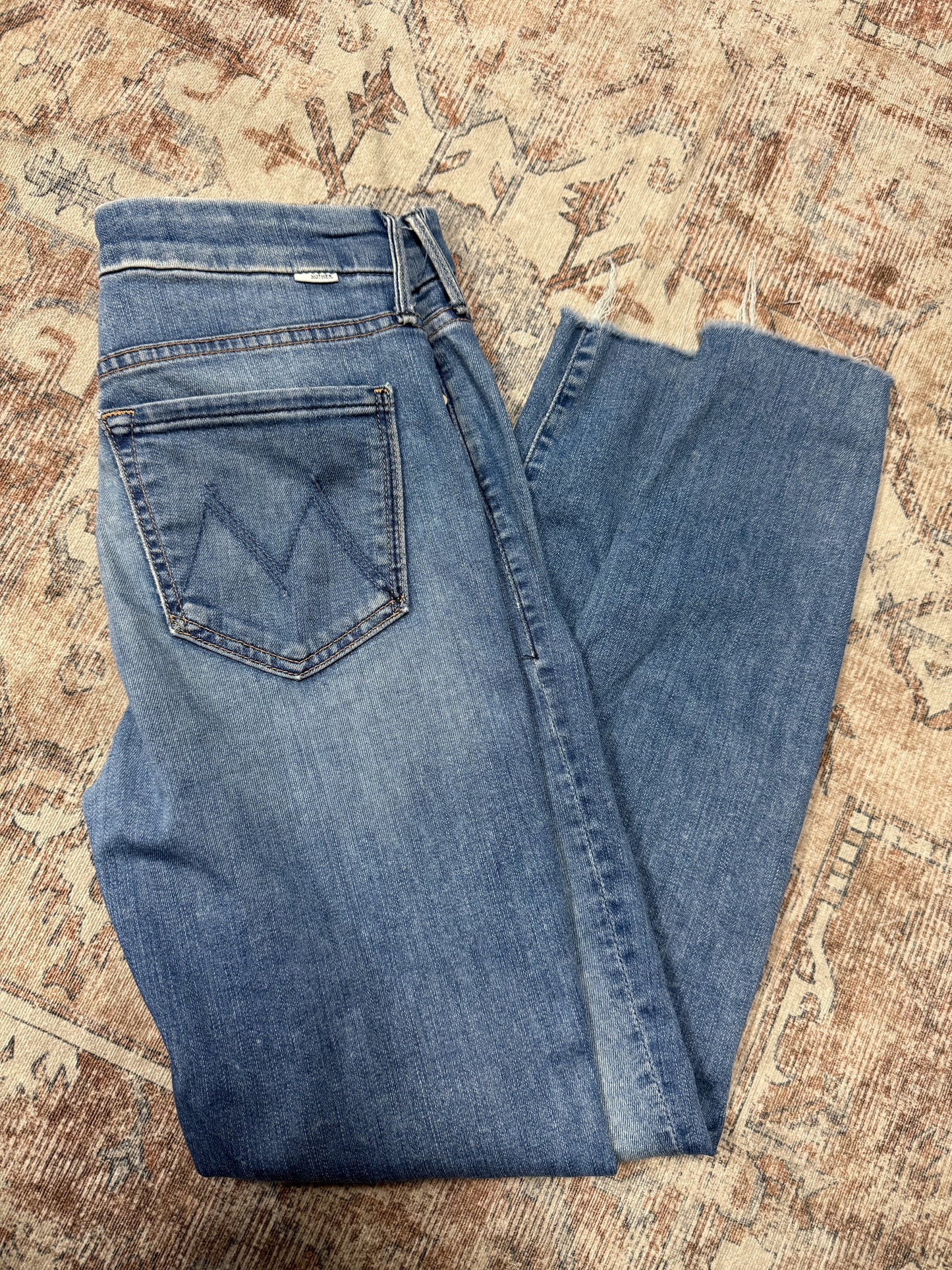 Mother Looker Ankle Fray HR Jeans (27x28)