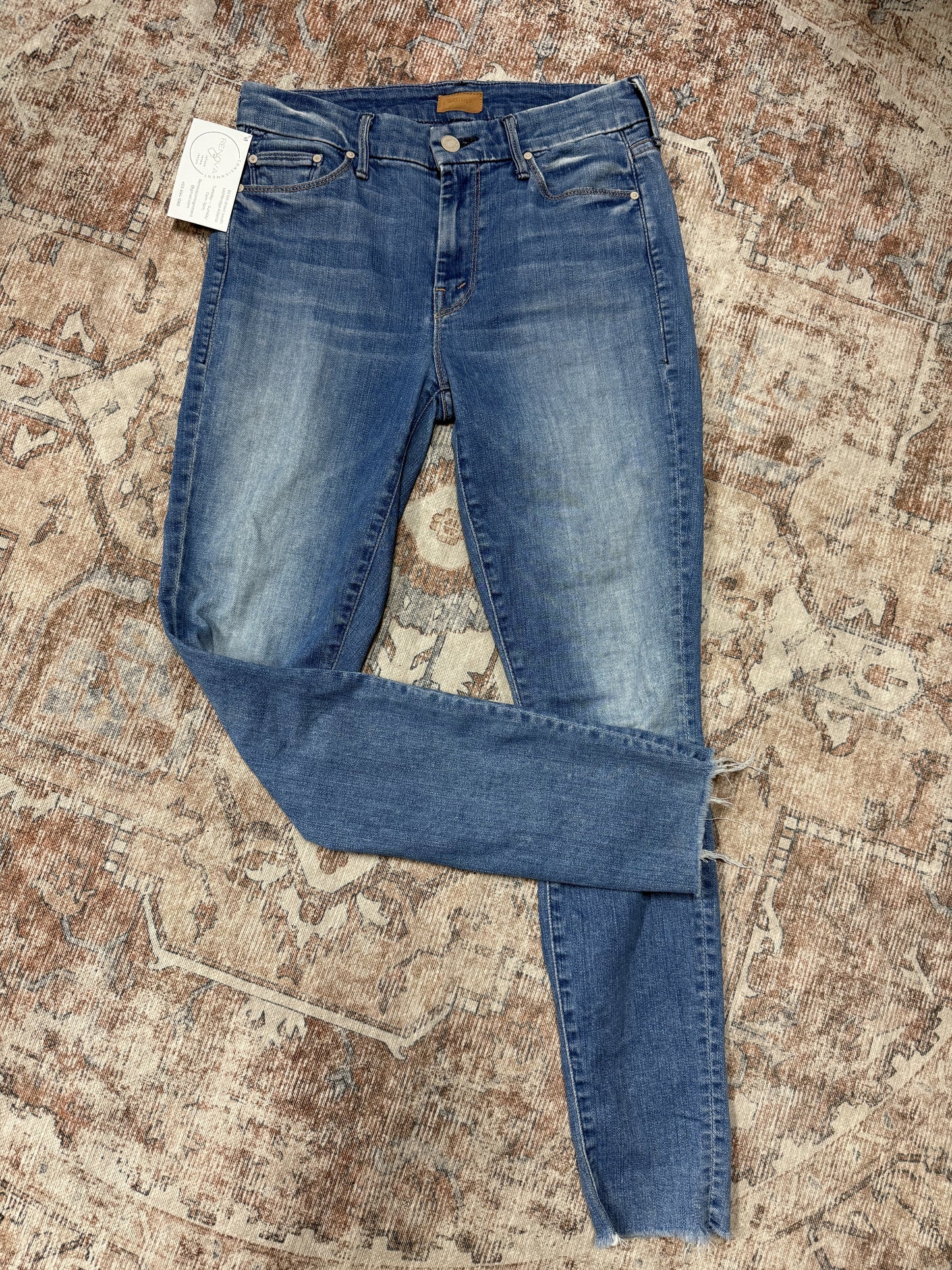 Mother Looker Ankle Fray HR Jeans (27x28)