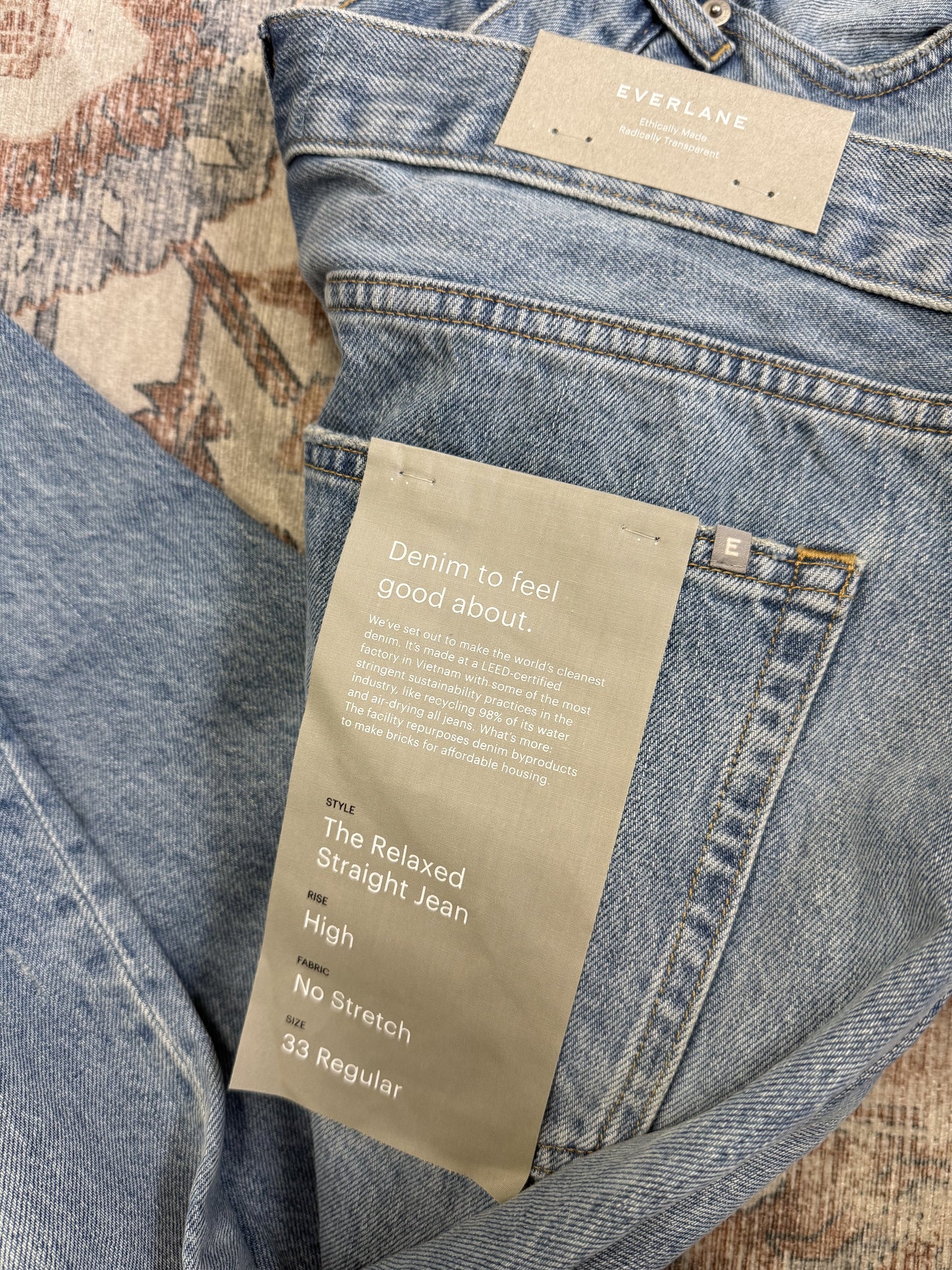 Everlane Rigid Slouch Relaxed HR Jeans (33x27)