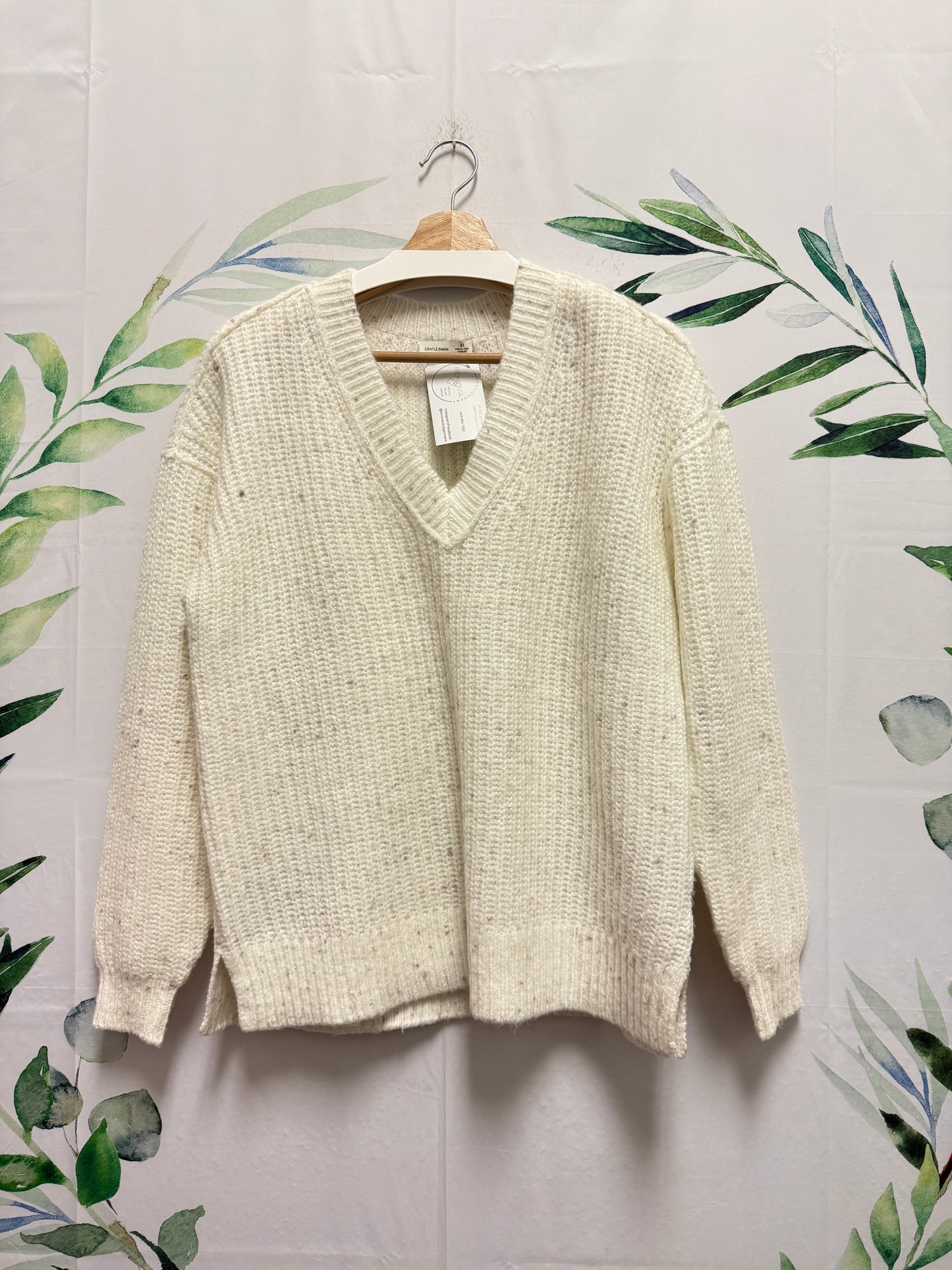 Gentle Fawn Oversized V Neck Sweater (XS)