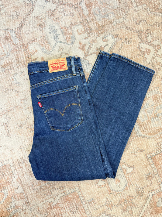Levi 724 Straight HR Crop Jeans (28x25)