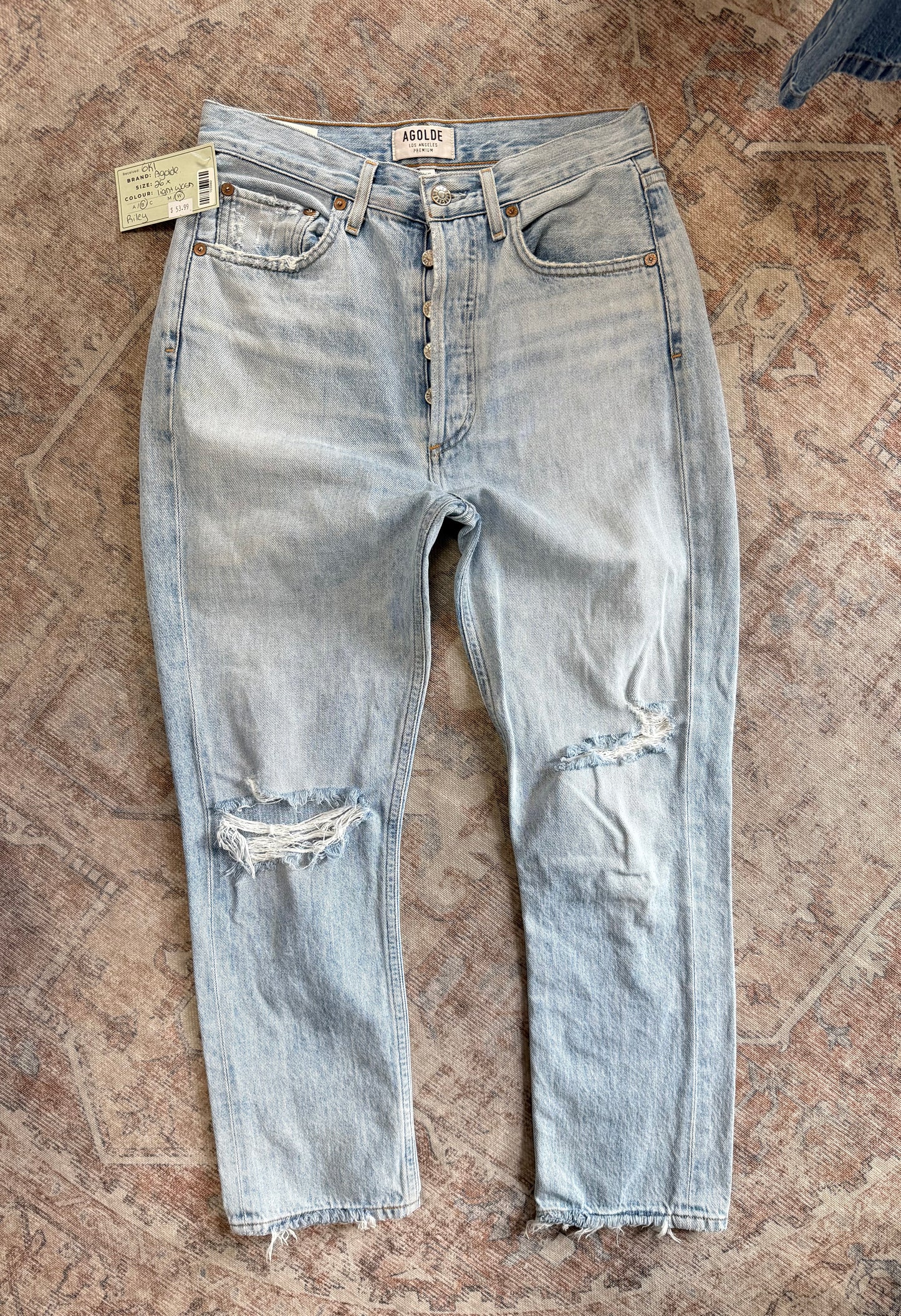 Agolde Riley Straight HR Jeans (26x26)