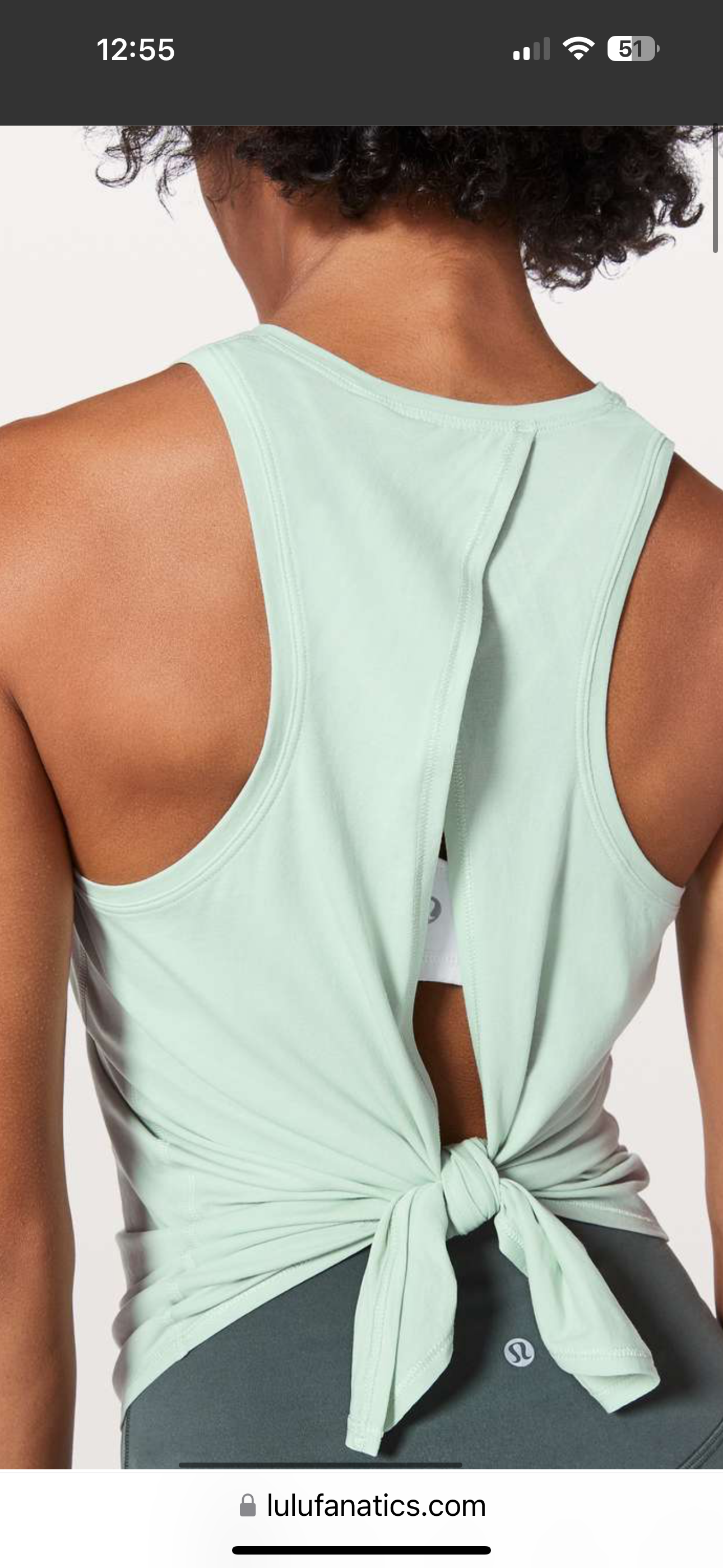 Lululemon All Tied Up Tank (S/M)