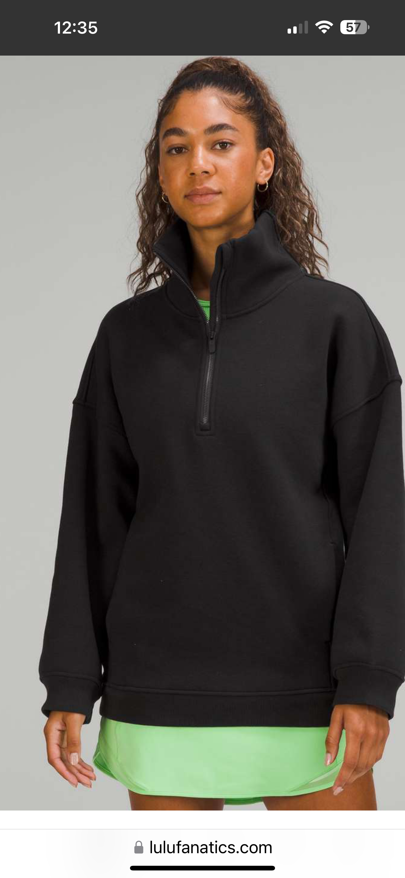 Lululemon Thick Fleece Half Zip (XS/S)