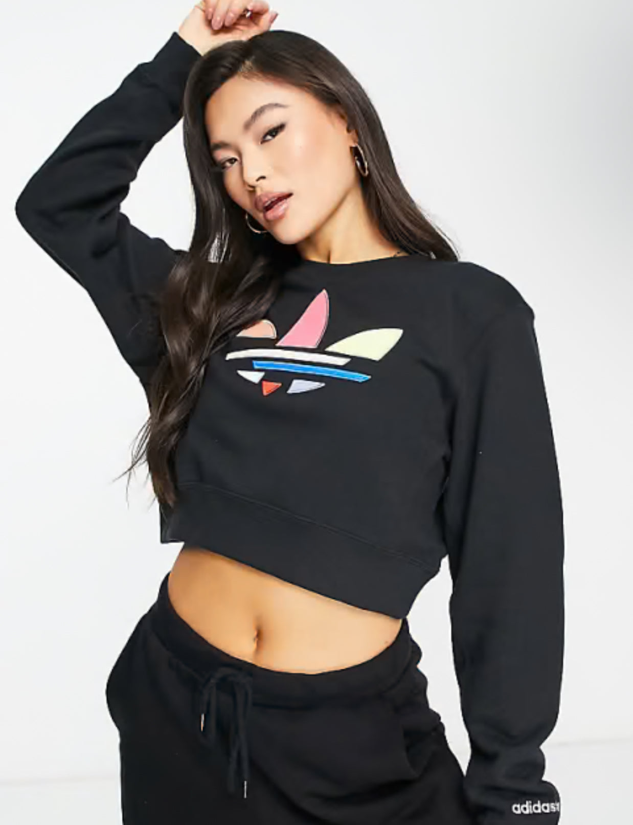 Adidas Shattered Trefoil Cropped Crewneck (M)