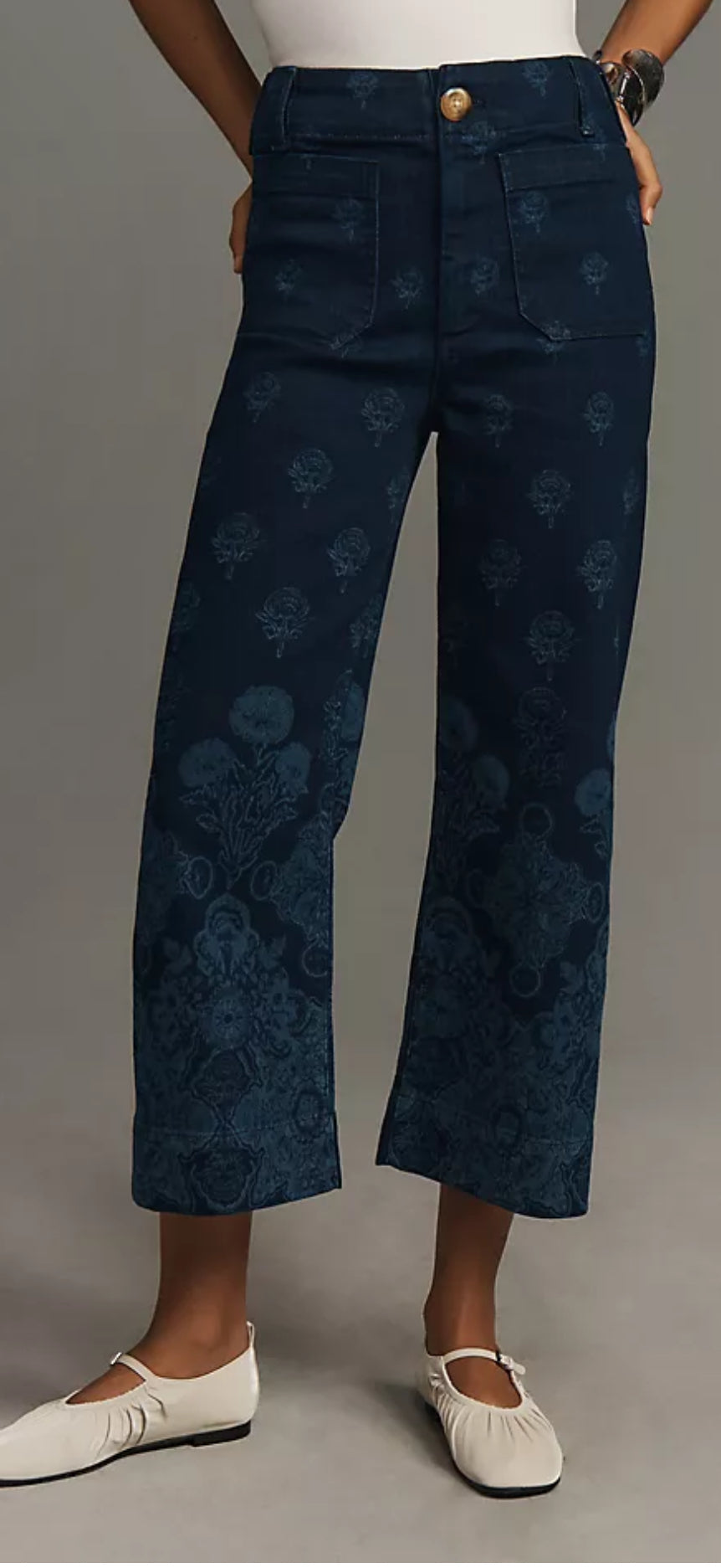 Anthropologie Maeve The Colette Cropped Wide Leg Pant 25” (28)