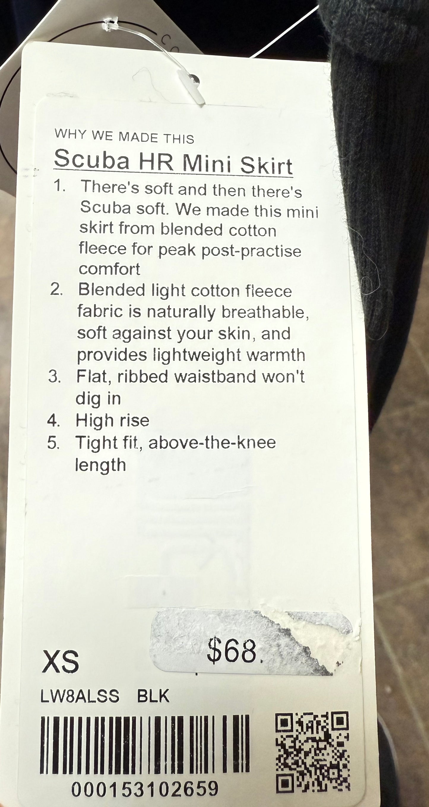Lululemon Scuba HR Mini Skirt (XS)