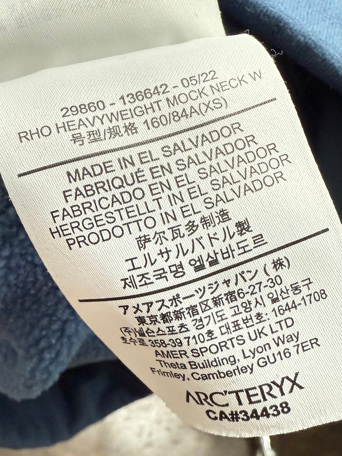 Arc’teryx Rho Heavyweight Mockneck (XS)
